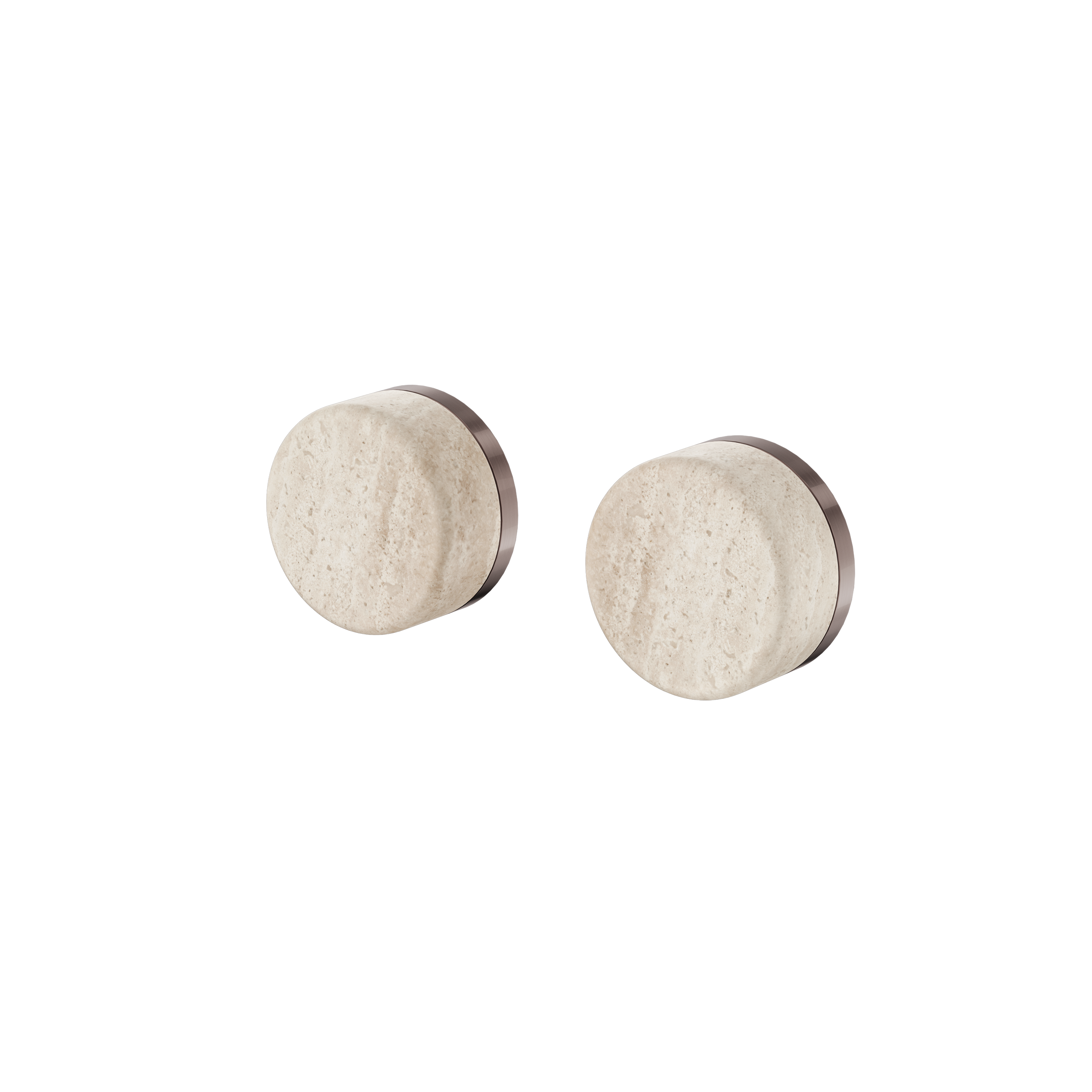 Serenity Wall Top Assembly With Rome Travertine Handle Brushed Bronze