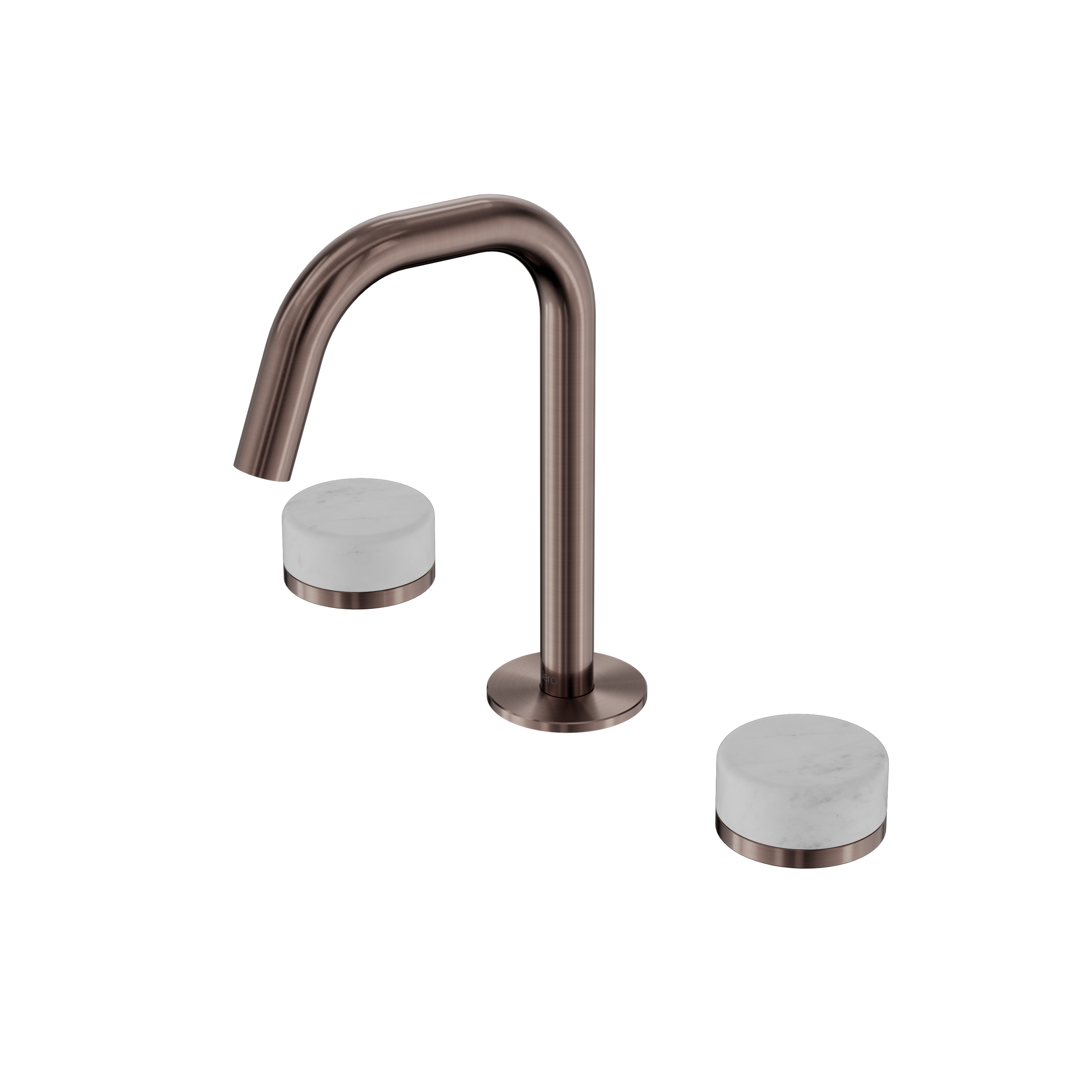 Serenity Basin Set Edge Spout With Carrara Handle Brushed Bronze