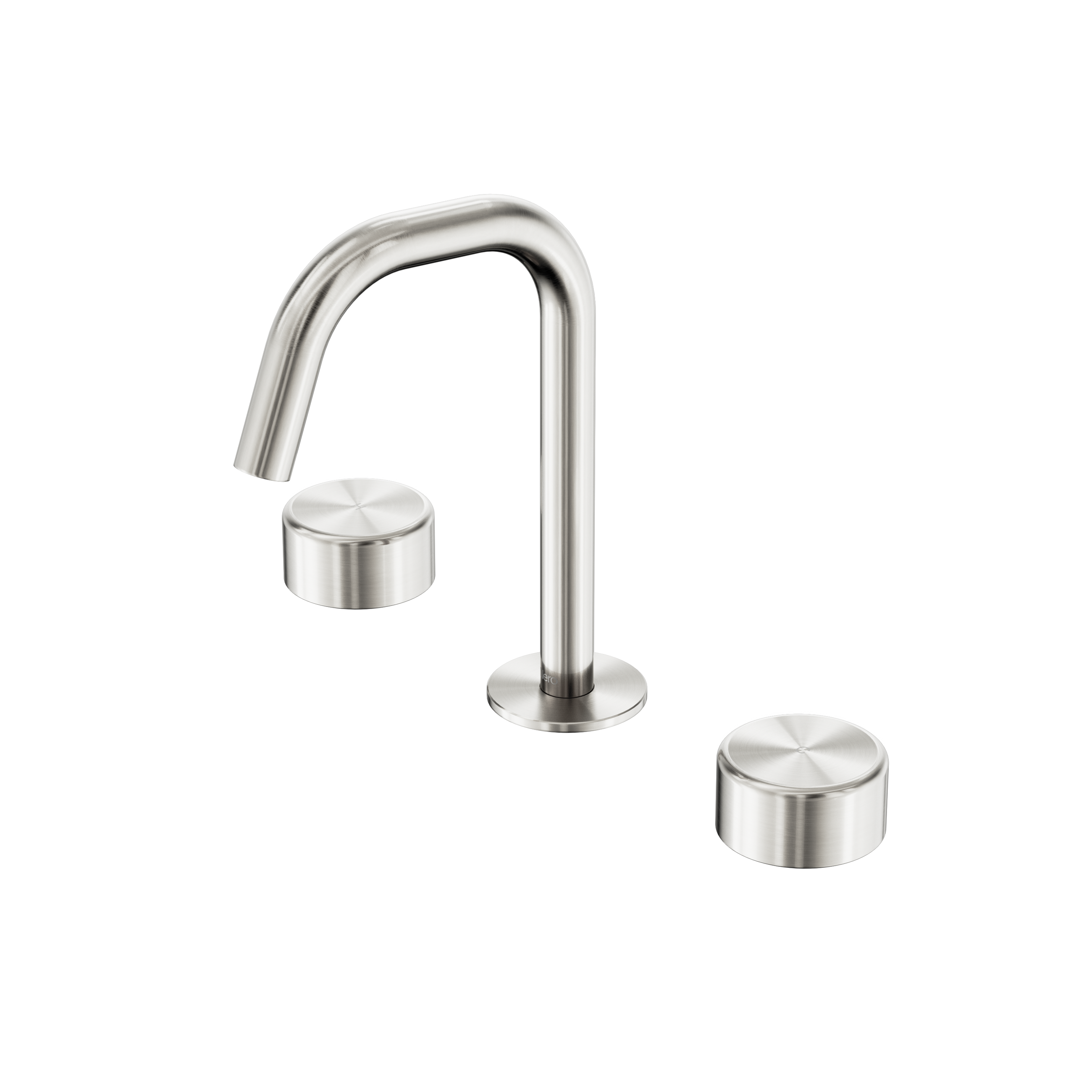 Serenity Basin Set Edge Spout With Metal Handle Brushed Nickel