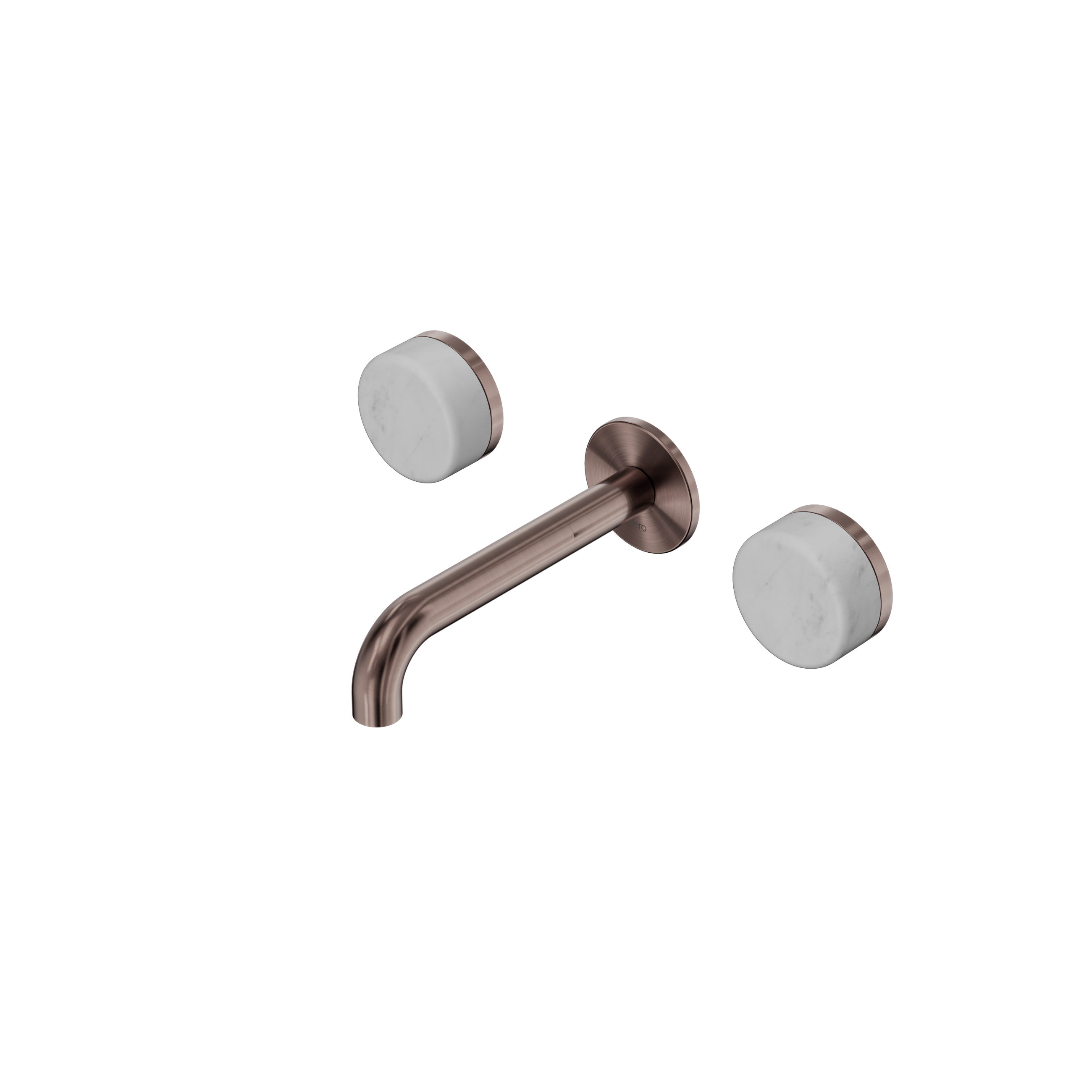 Serenity Wall Basin Set 160mm Spout With Carrara Handle Brushed Bronze