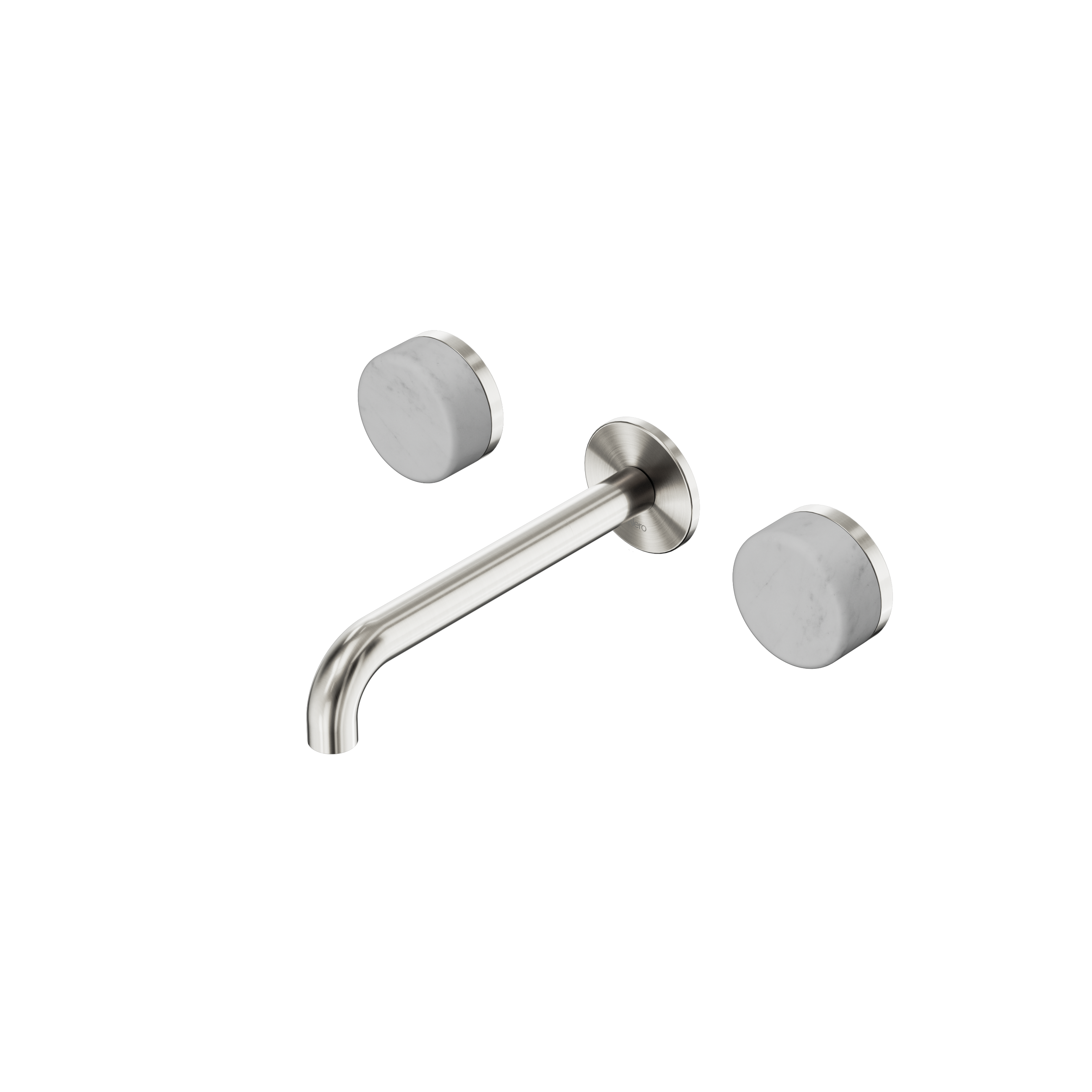 Serenity Wall Basin Set 185mm Spout With Carrara Handle Brushed Nickel