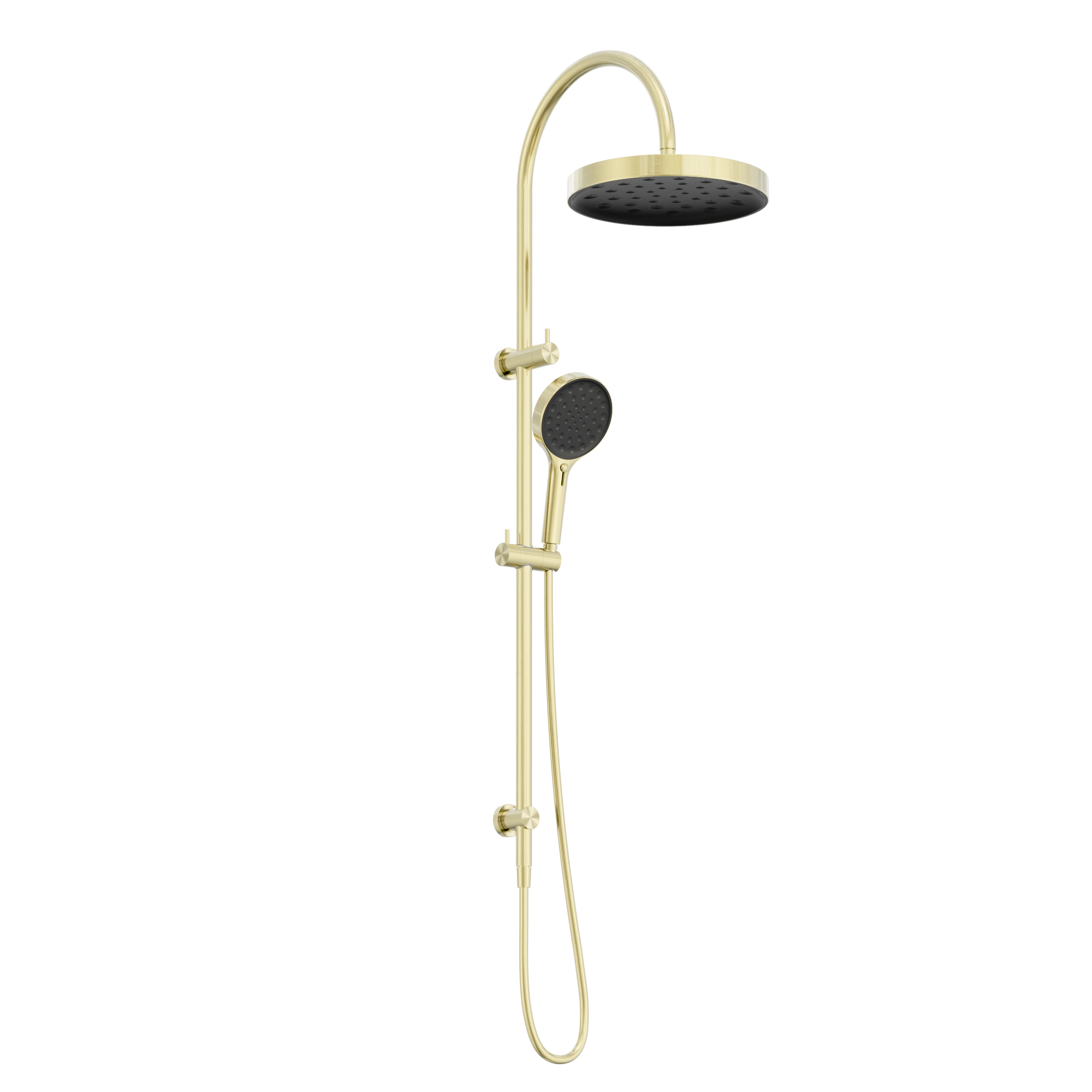 Serenity Twin Shower Brushed Gold