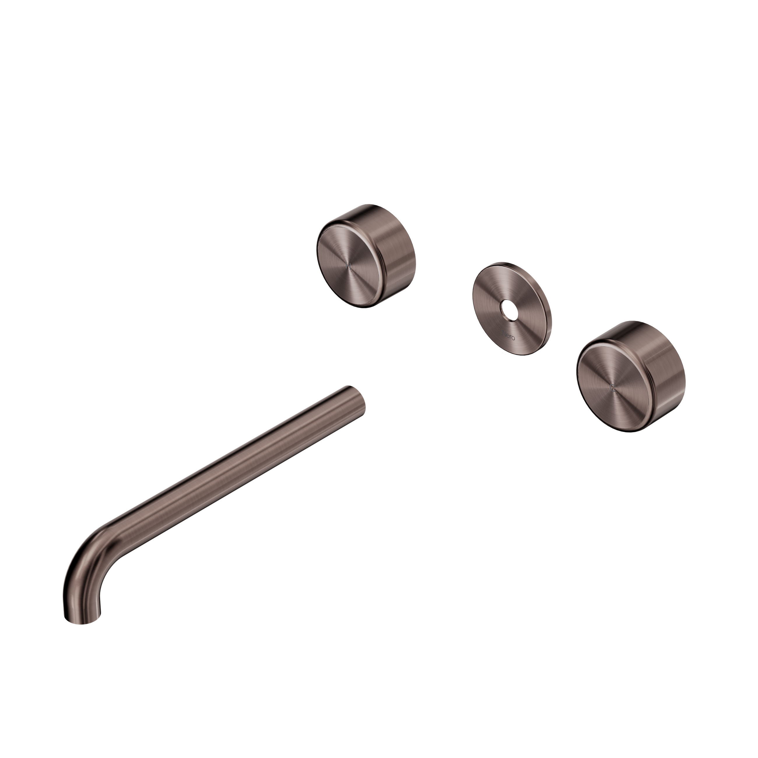 Serenity Wall Basin Set 220mm Spout With Metal Handle Trim Kit Only Brushed Bronze