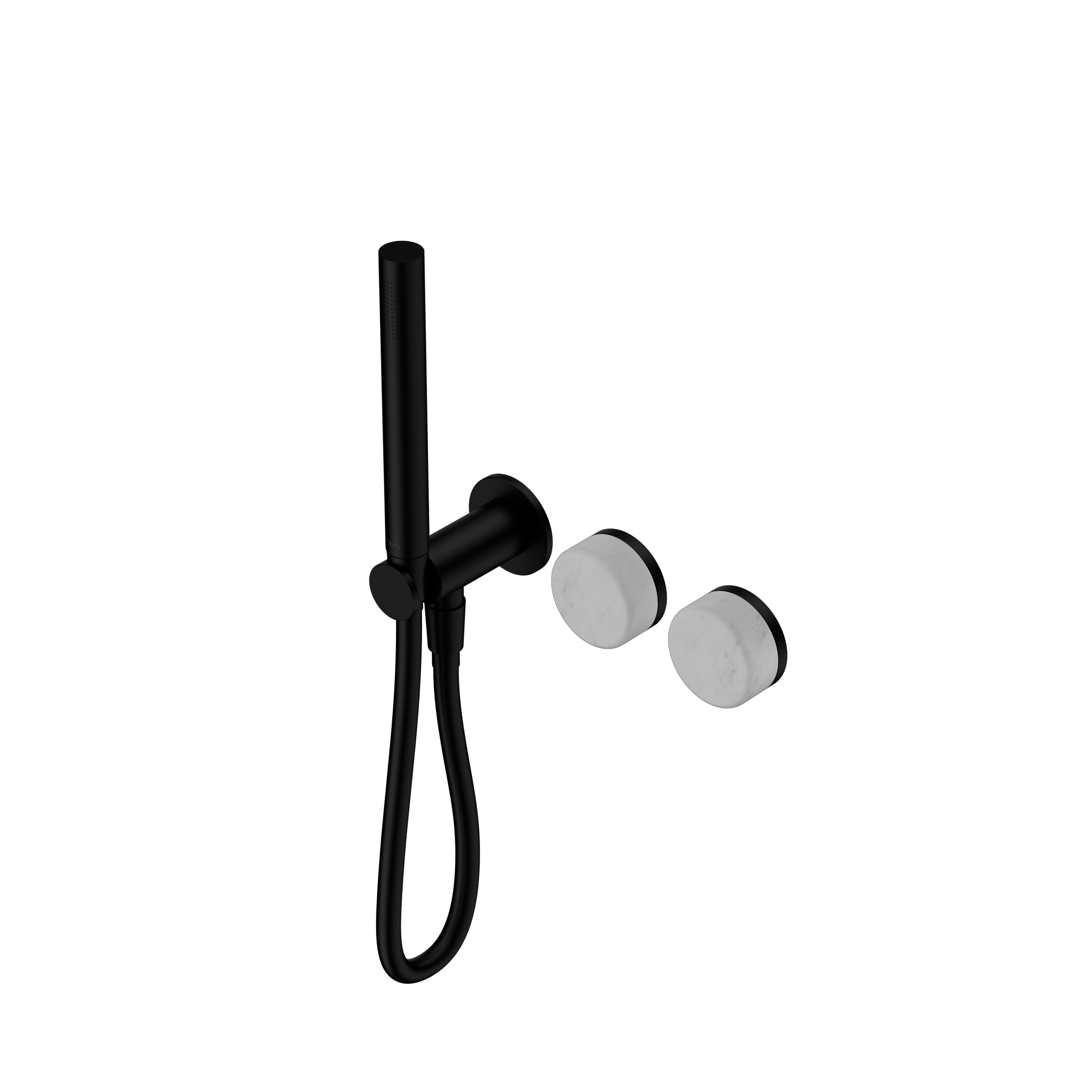 Serenity Progressive Shower System With Carrara Handle And Slim Shower Matte Black