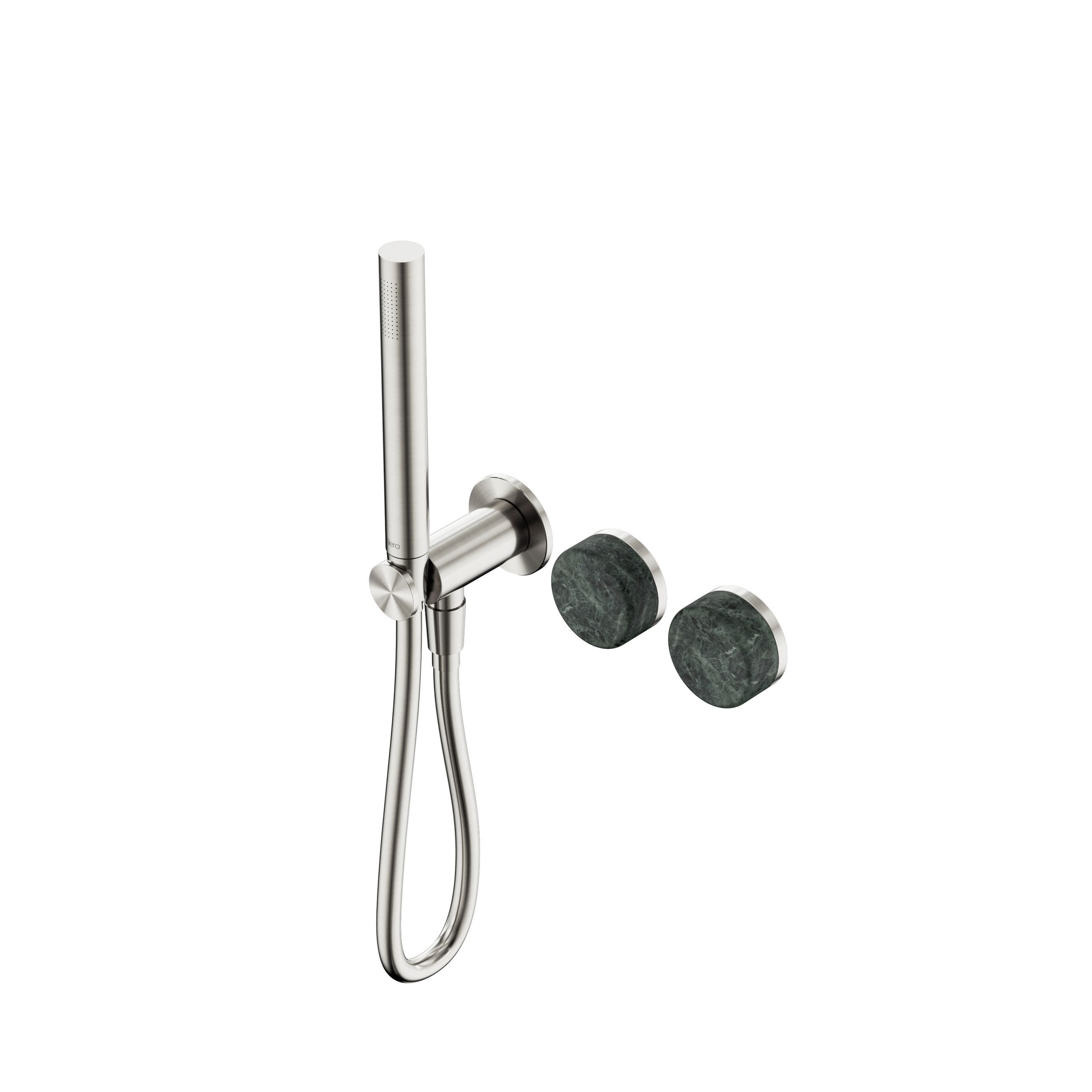 Serenity Progressive Shower System With Verde Alpi Handle And Slim Shower Brushed Nickel