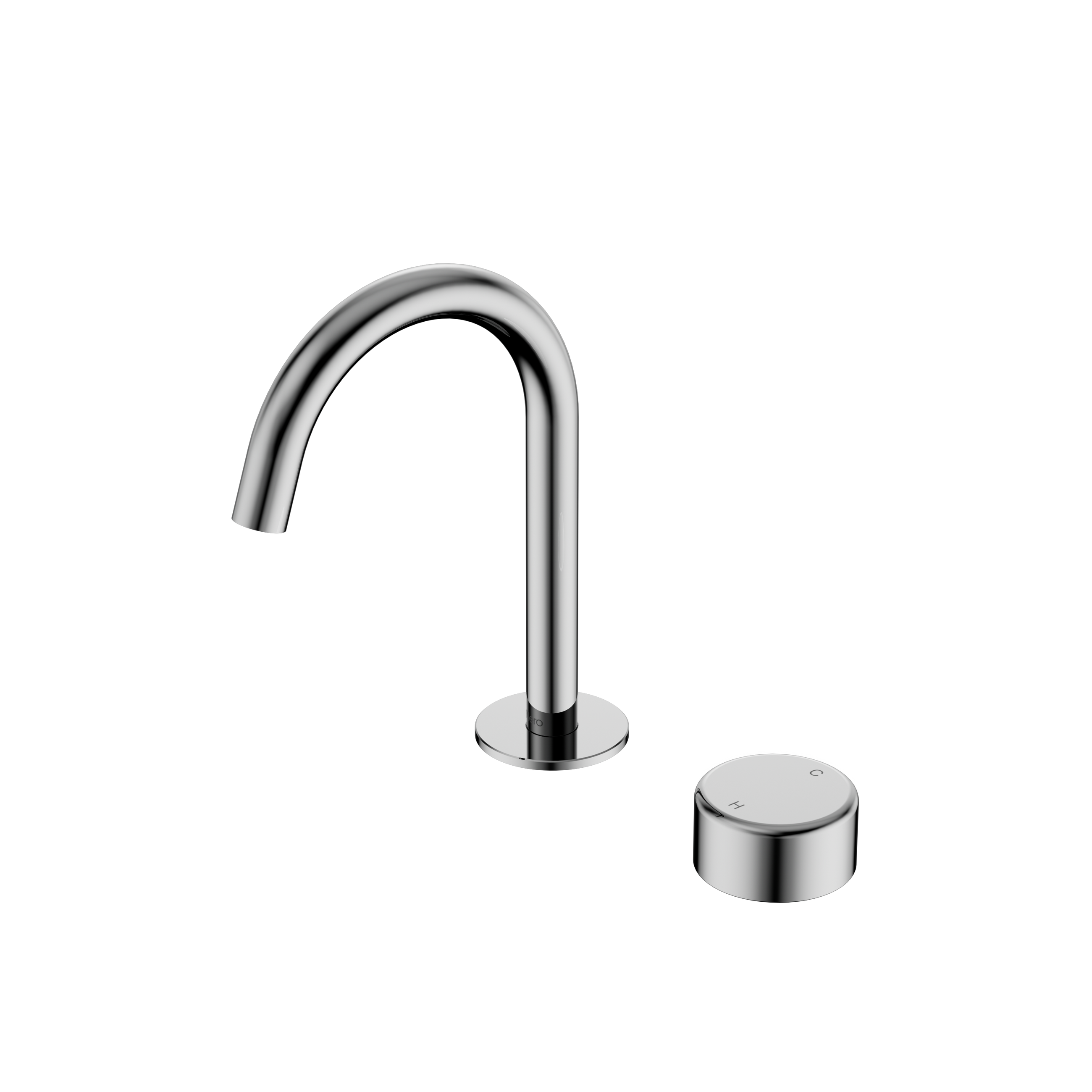 Serenity Progressive Basin Mixer Arc Spout With Metal Handle Chrome