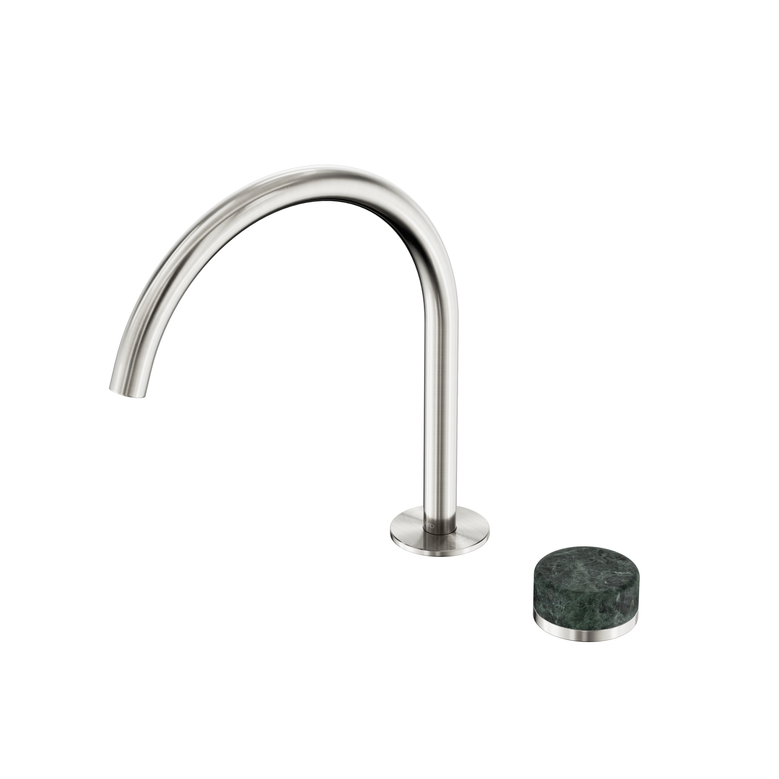 Serenity Progressive Bath/Kitchen Mixer Arc Spout With Verde Alpi Handle Brushed Nickel