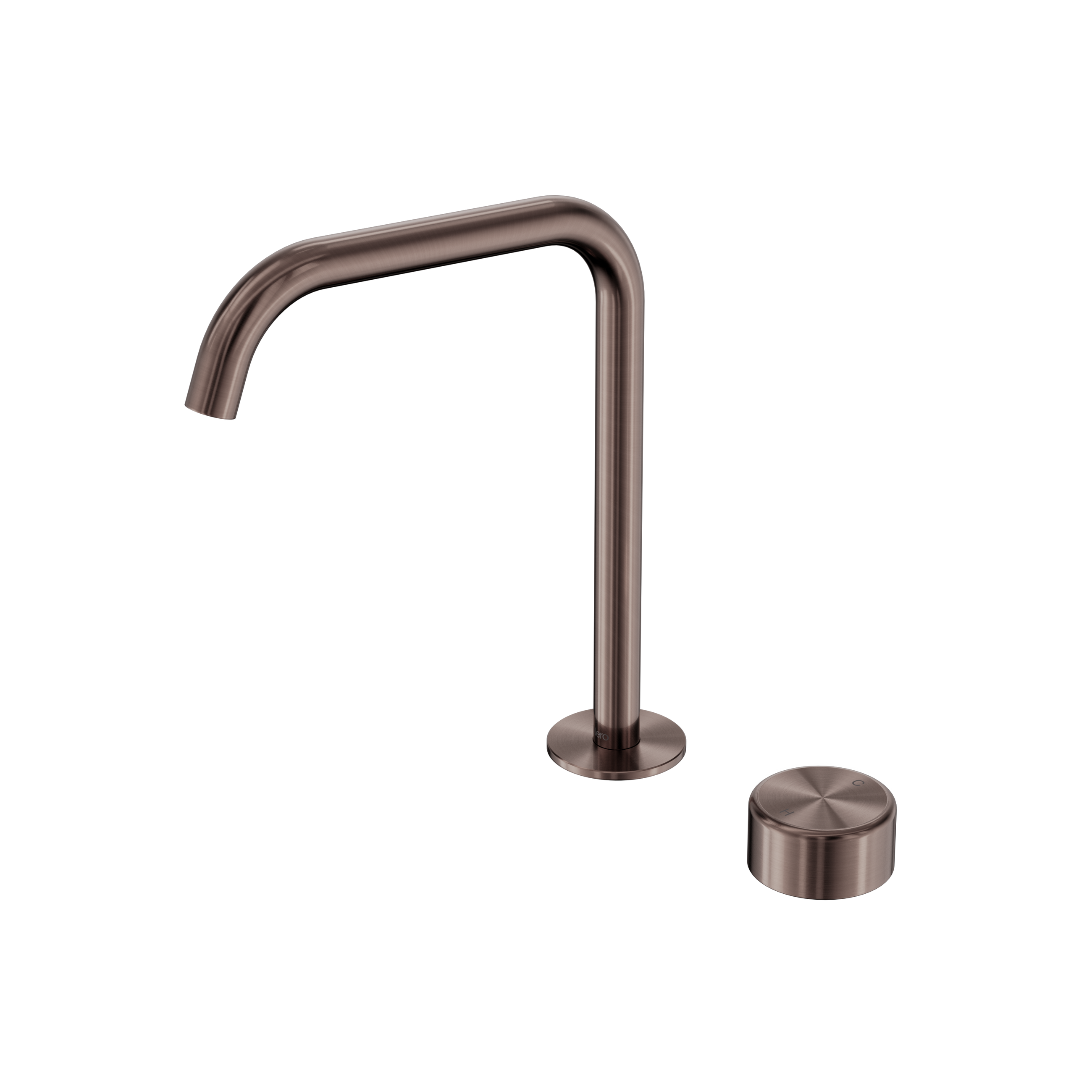 Serenity Progressive Bath/Kitchen Mixer Edge Spout With Metal Handle Brushed Bronze
