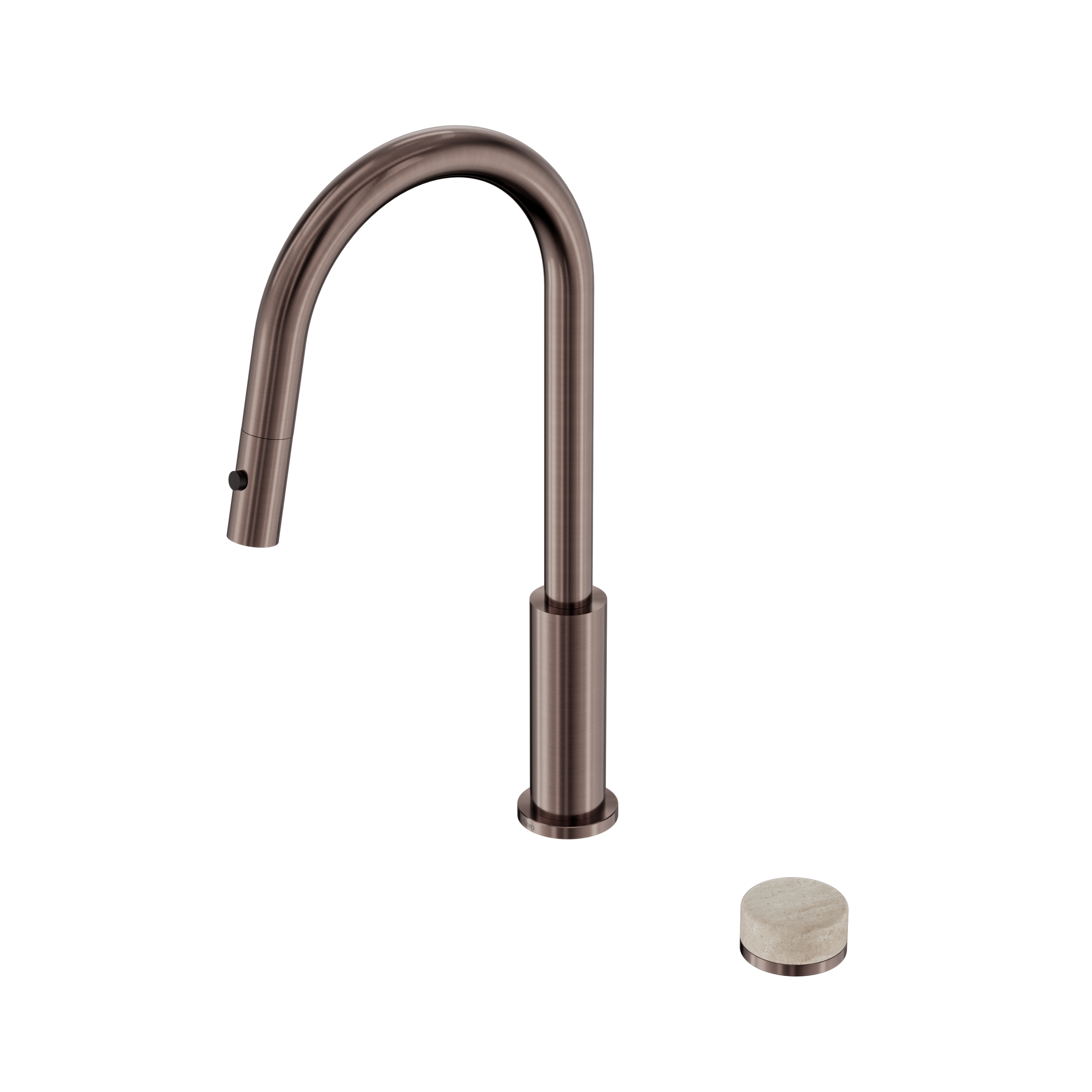 Serenity Progressive Pull Out kitchen Set With Rome Travertine Handle Brushed Bronze