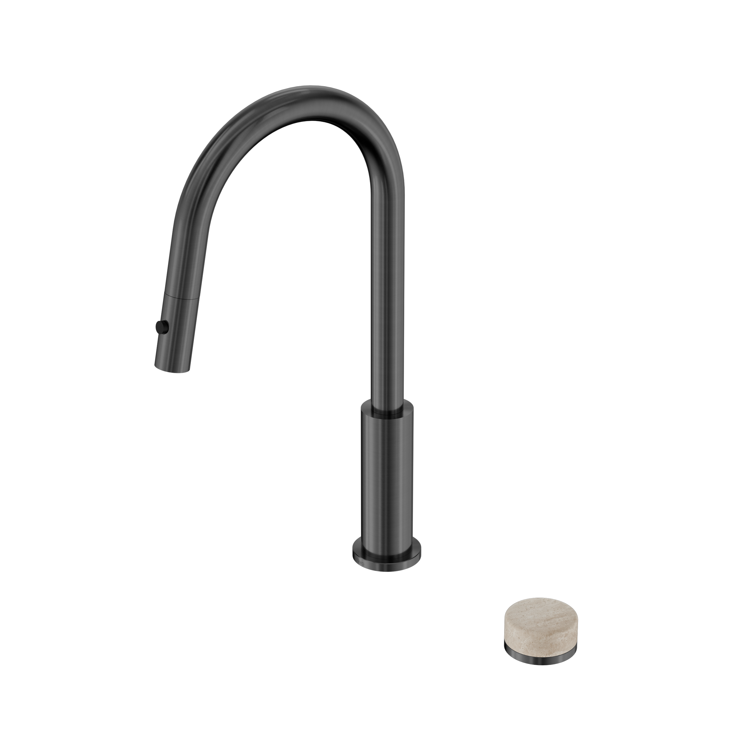 Serenity Progressive Pull Out kitchen Set With Rome Travertine Handle Gun Metal