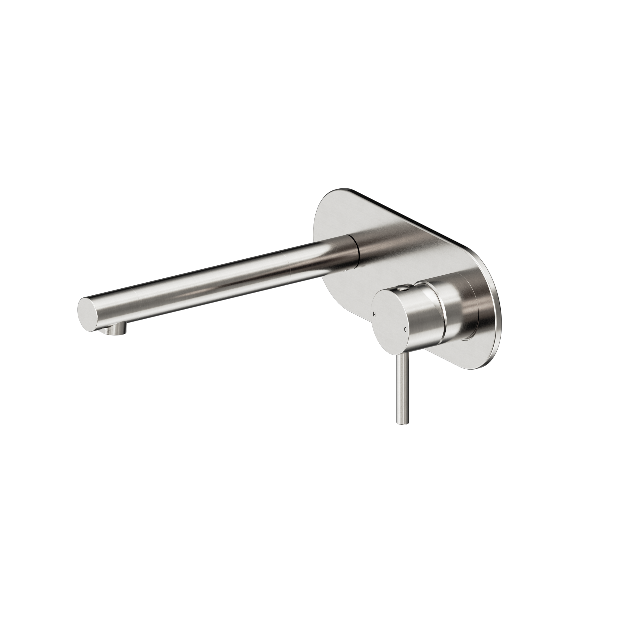 Dolce II Wall Basin/Bath Mixer Brushed Nickel