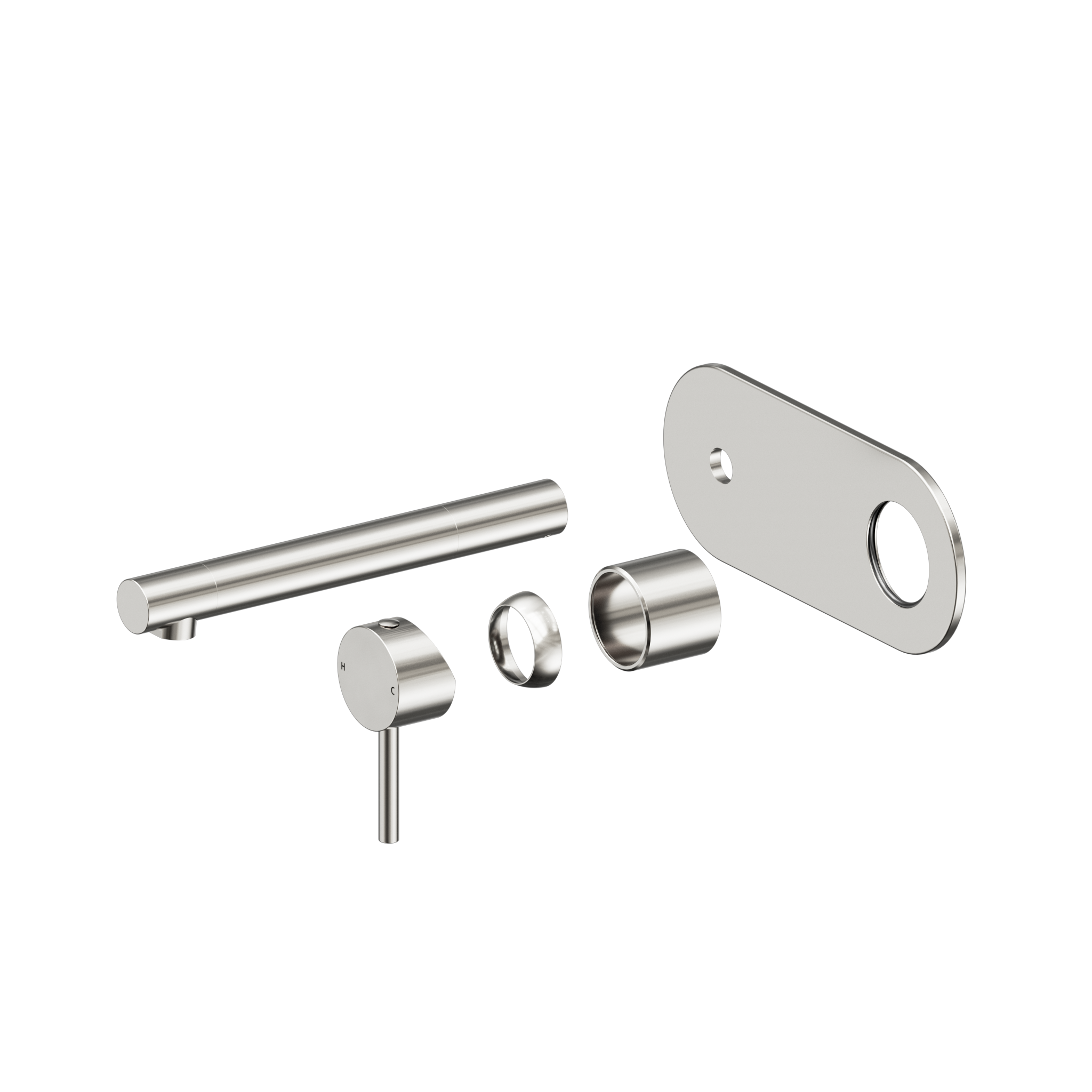 Dolce II Wall Basin/Bath Mixer Trim Kits Only Brushed Nickel