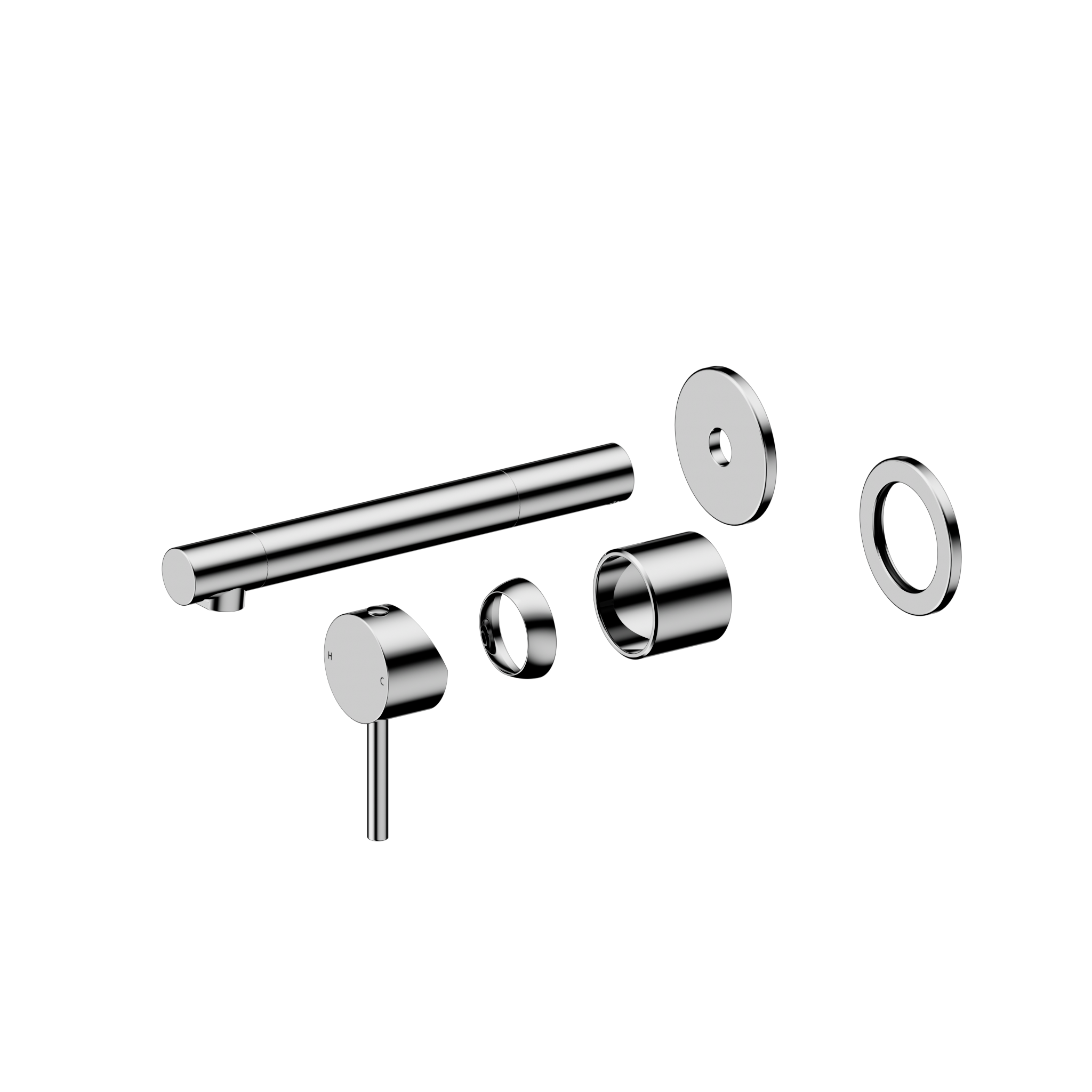 Dolce II Wall Basin/Bath Mixer Separate Back Plate Trim Kits Only Chrome