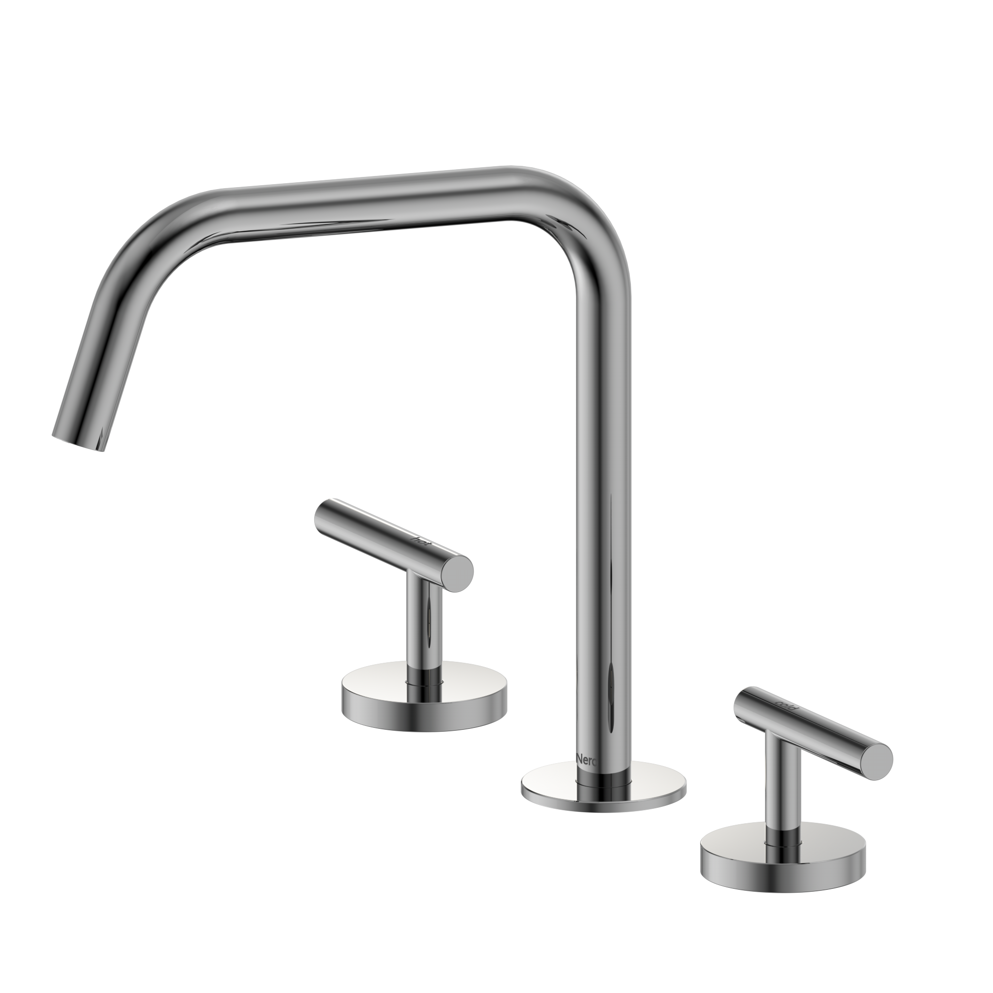 Mecca Lever Bath/Kitchen Set Edge Spout II Chrome