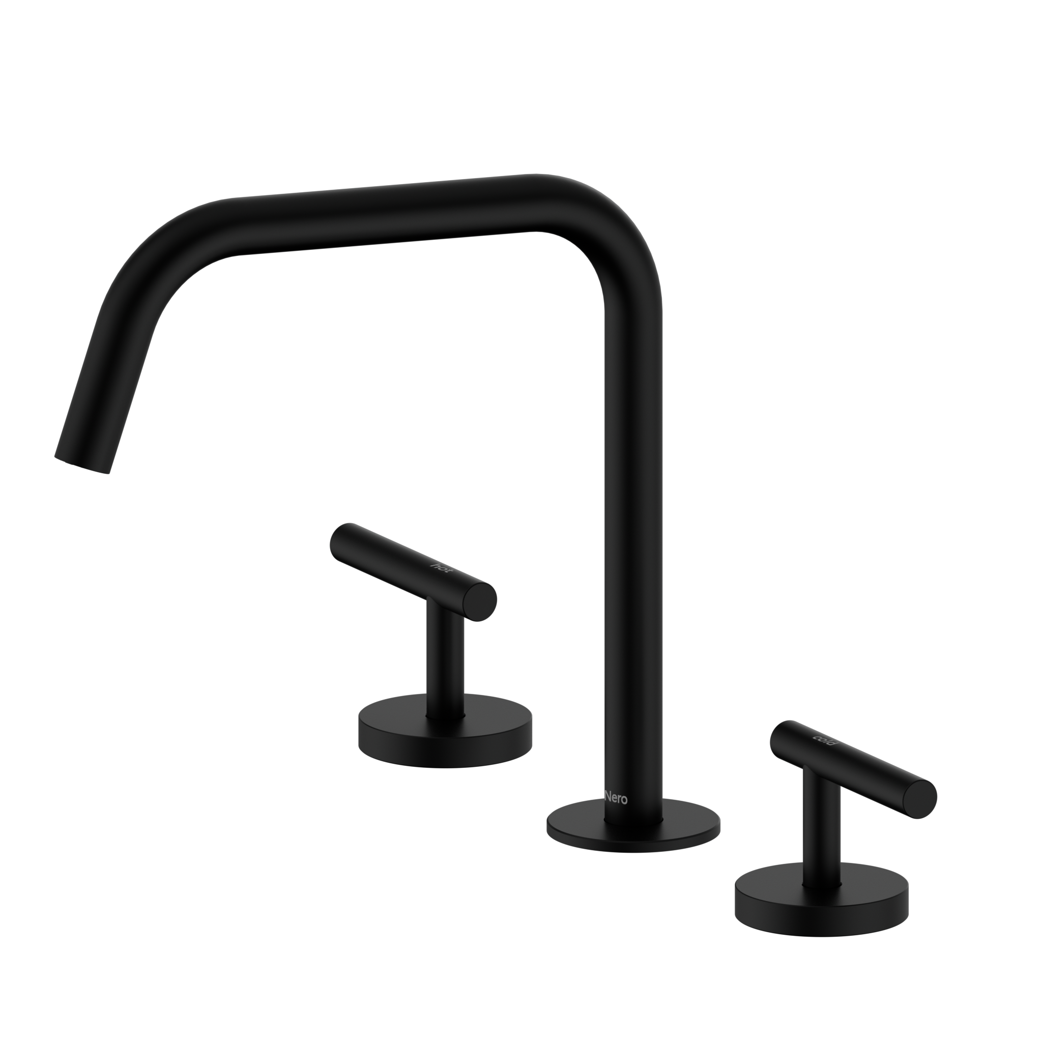 Mecca Lever Bath/Kitchen Set Edge Spout II Matte Black