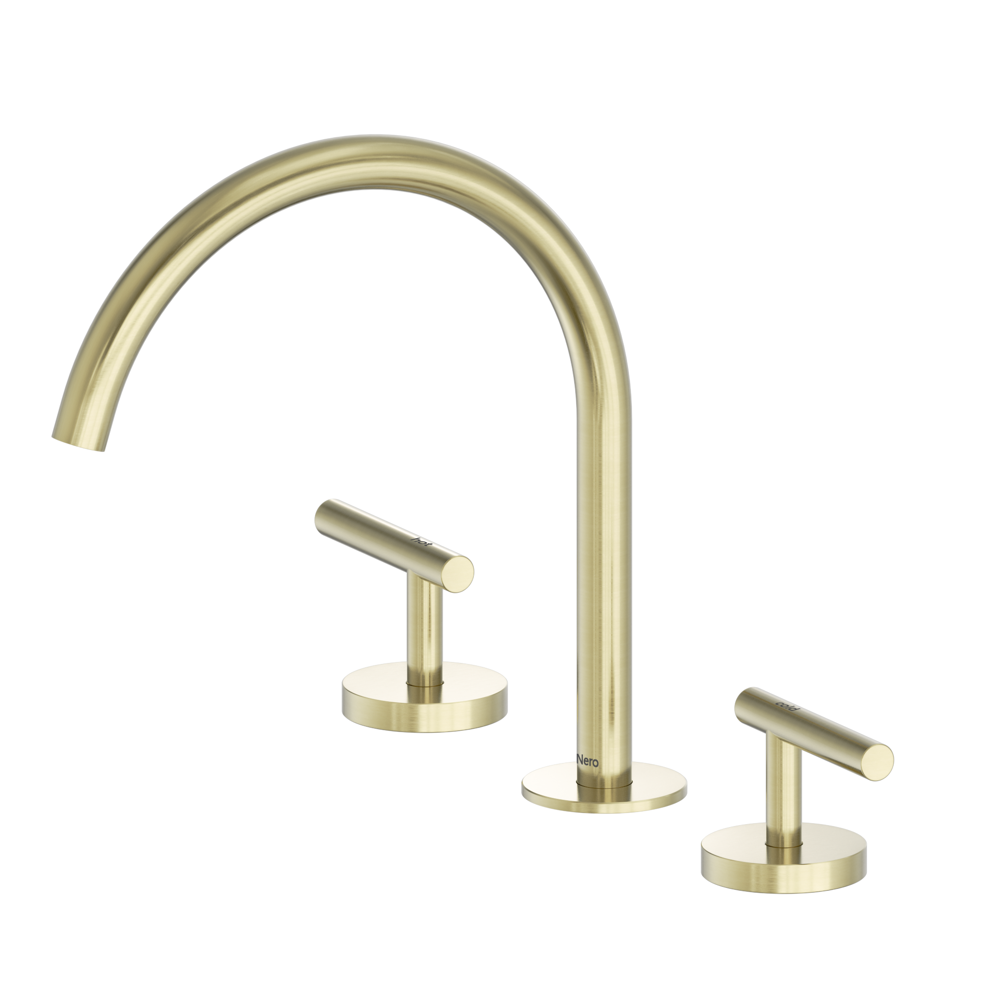 Mecca Lever Bath/Kitchen Set Arc Spout Brushed Gold