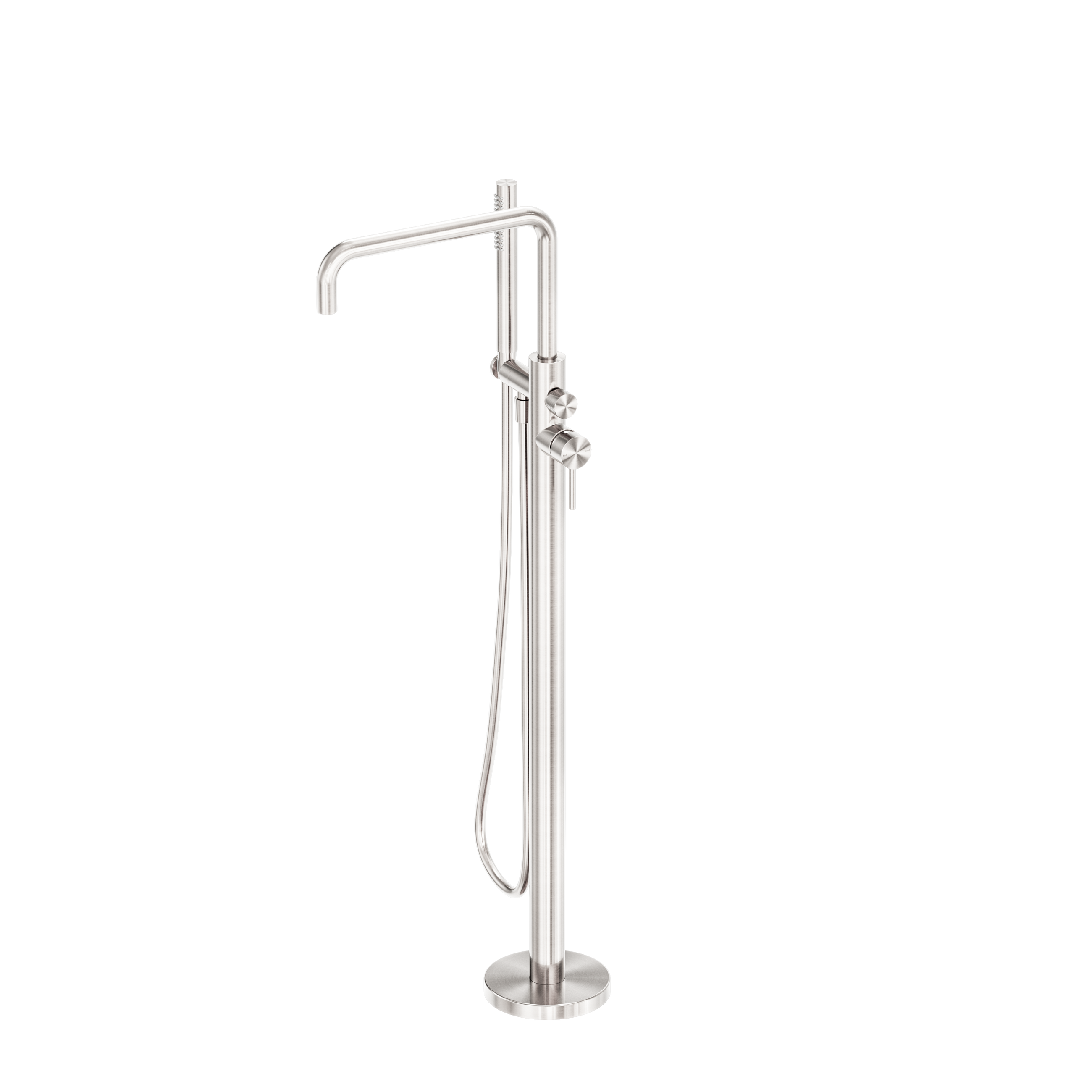 Zen SS316L Freestanding Bath Mixer Brushed Nickel