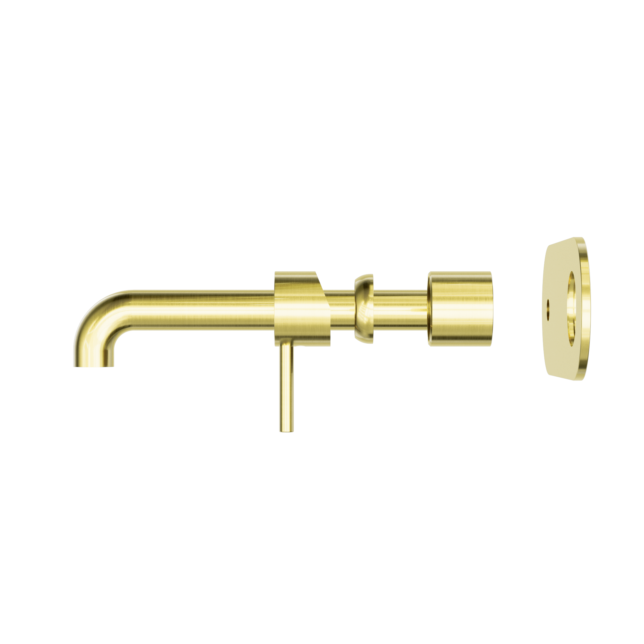 Zen SS316L Wall Basin/Bath Mixer 230mm Spout Trim Kits Only Brushed Gold
