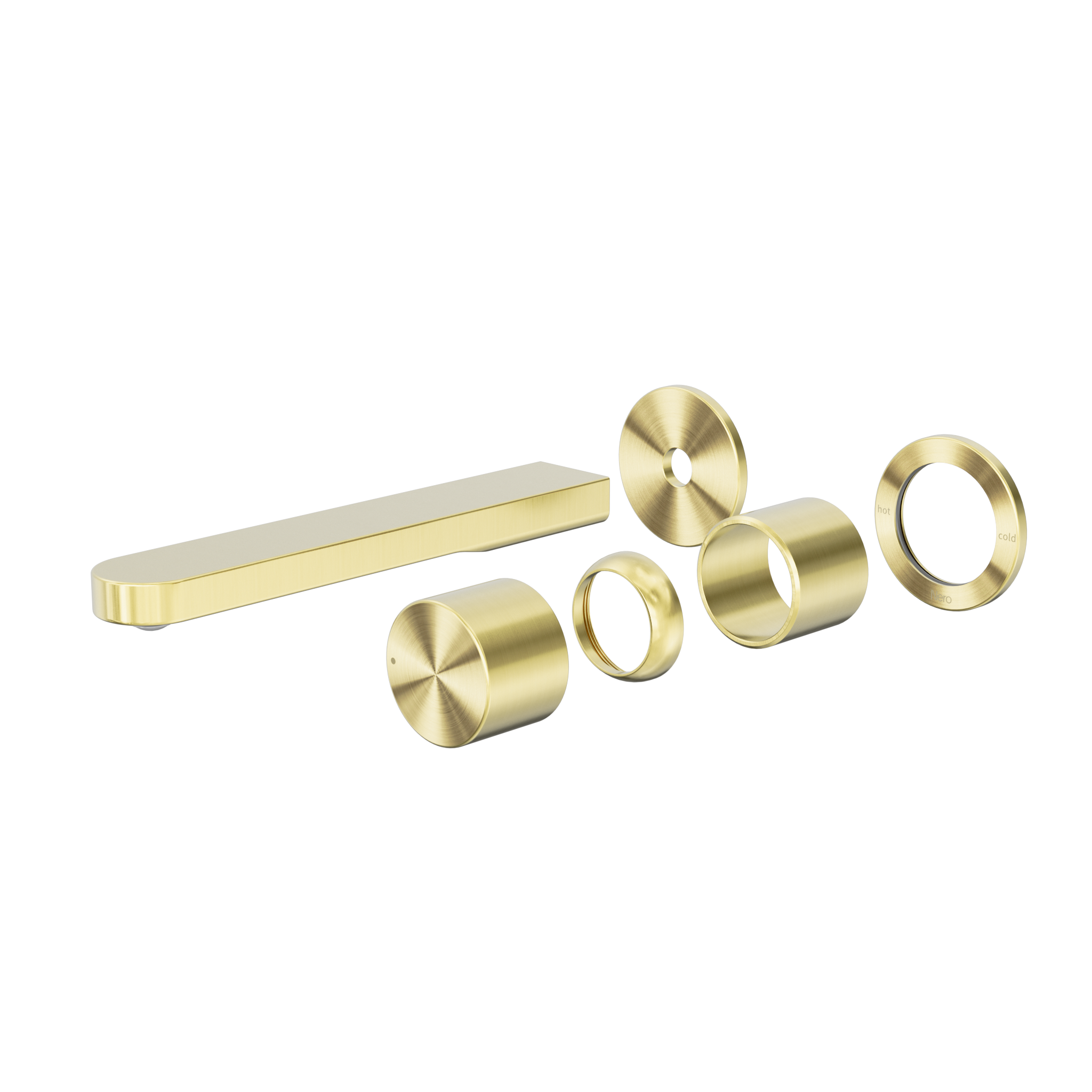 Pure SS316L Progressive Wall Basin/Bath Mixer Separate Back Plate Trim Kits Only Brushed Gold