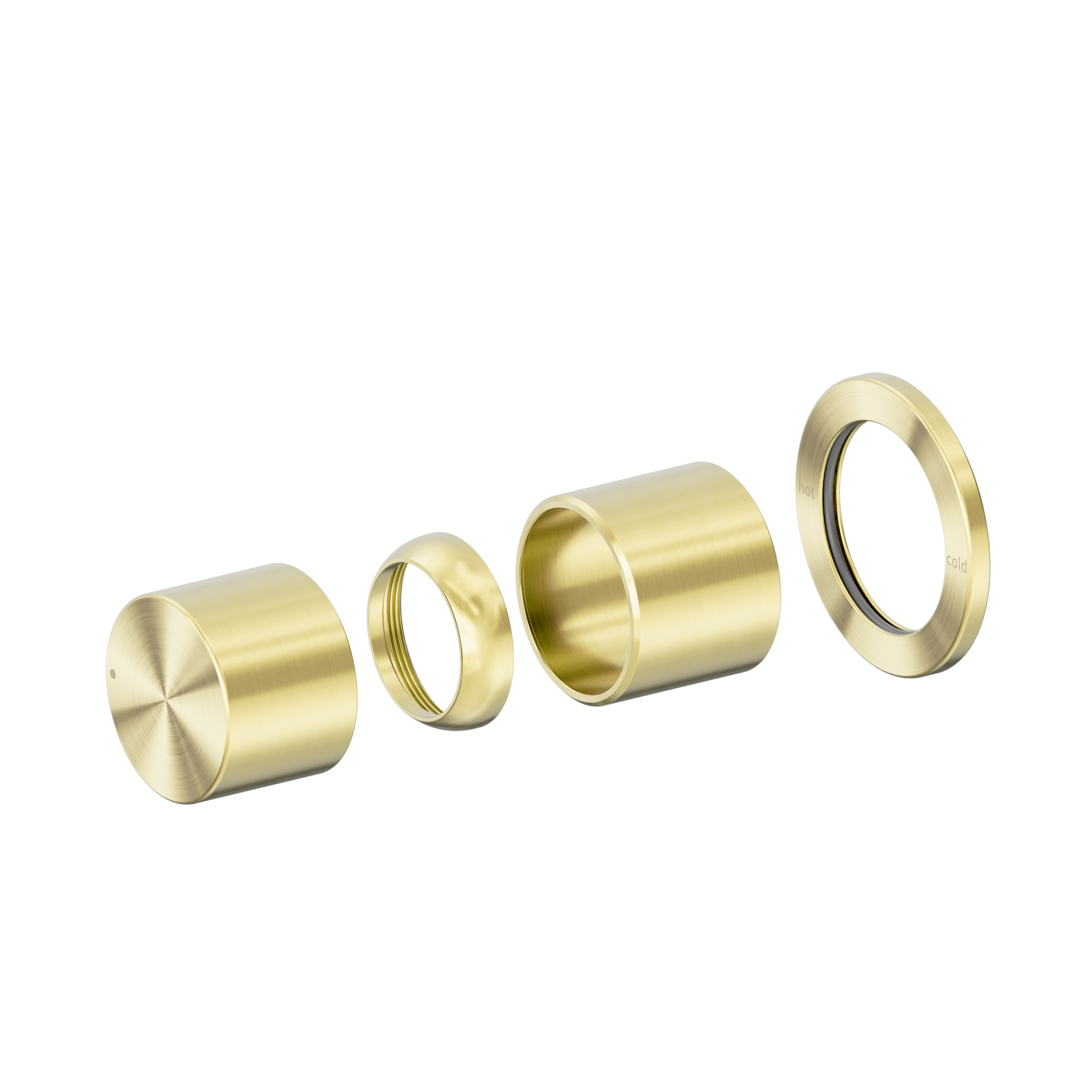 Pure SS316L Progressive Shower Mixer Trim Kits Only Brushed Gold