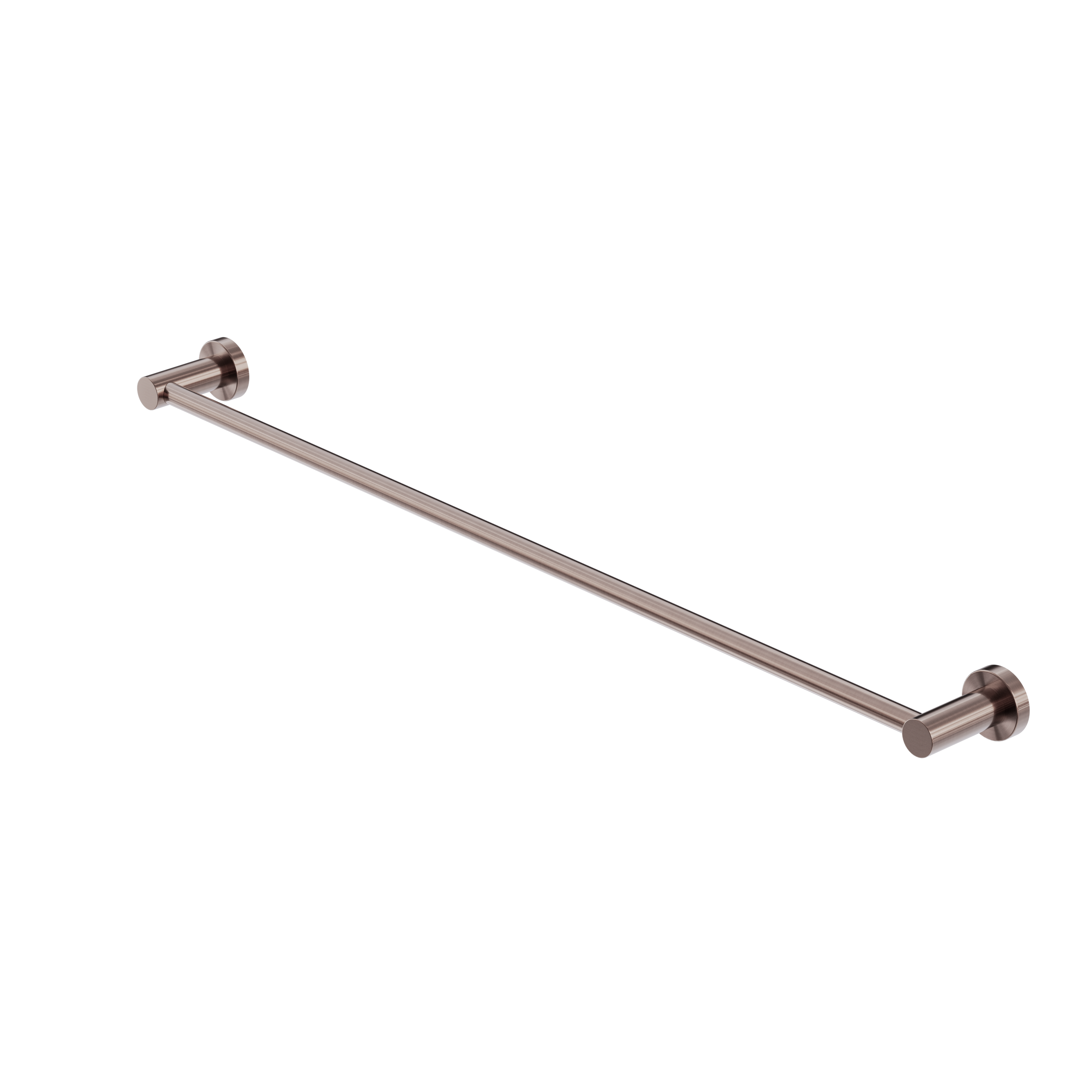 Mecca Single Towel Rail 800mm Brushed Bronze