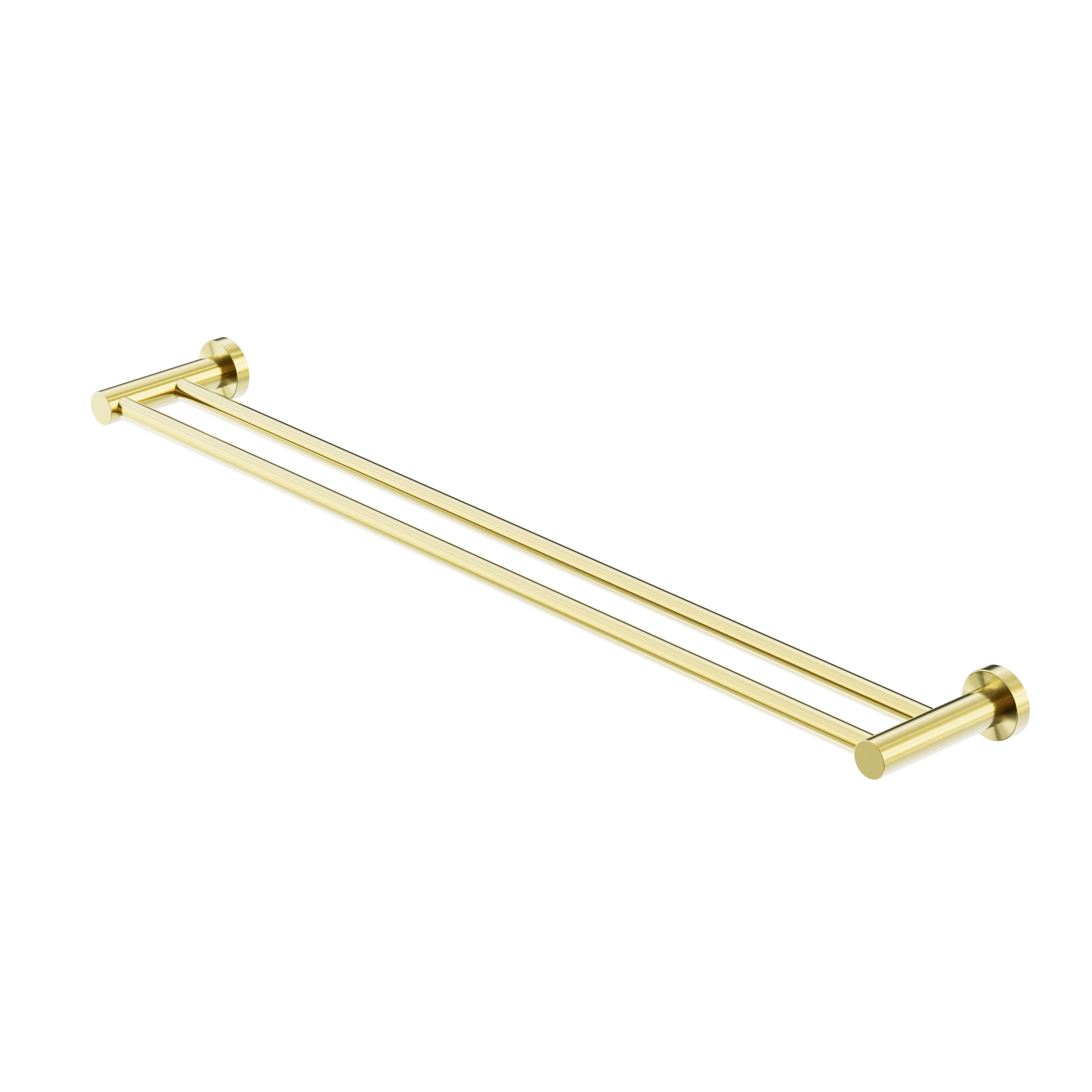 Mecca Double Towel Rail 800mm Brushed Gold