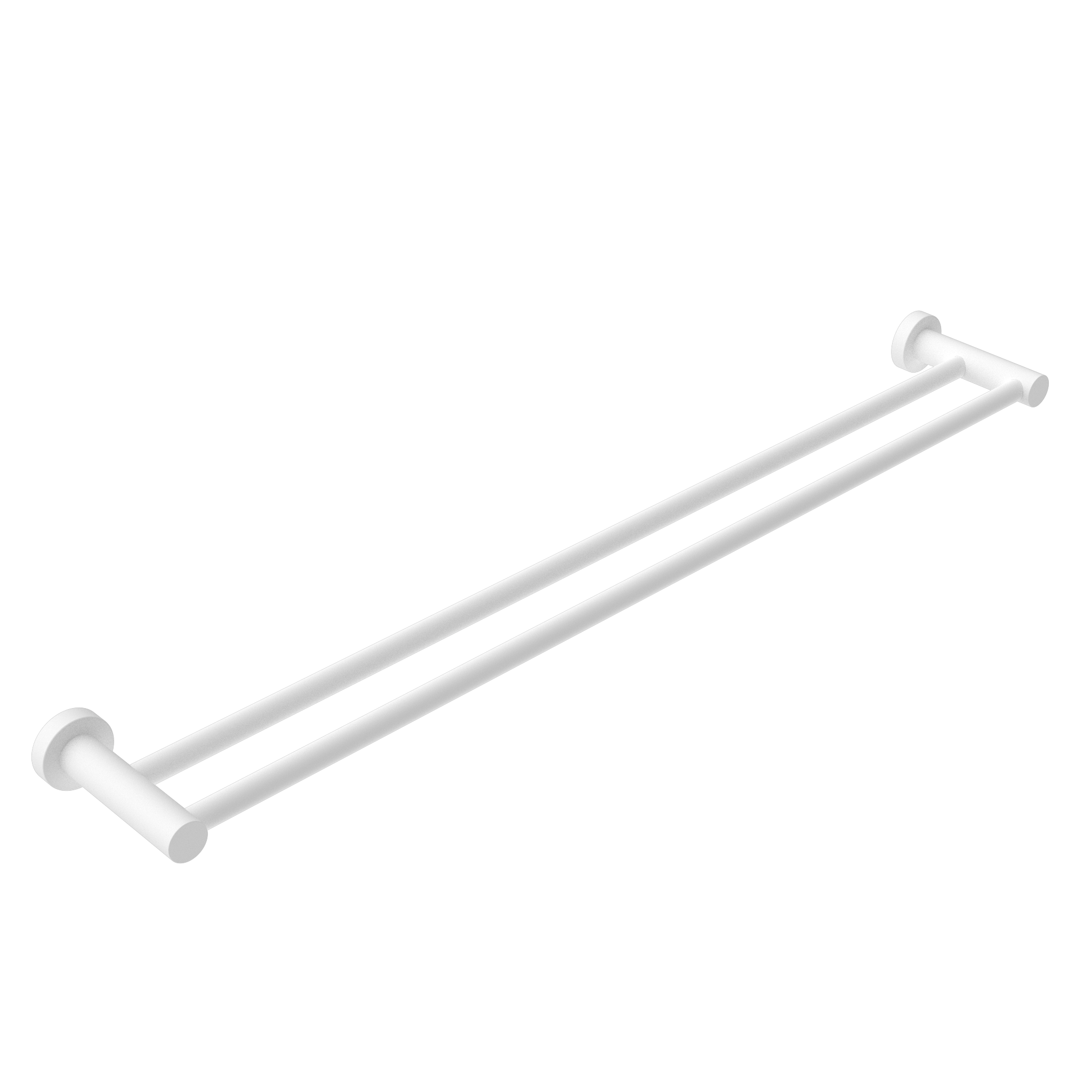 Mecca Double Towel Rail 800mm Matte White