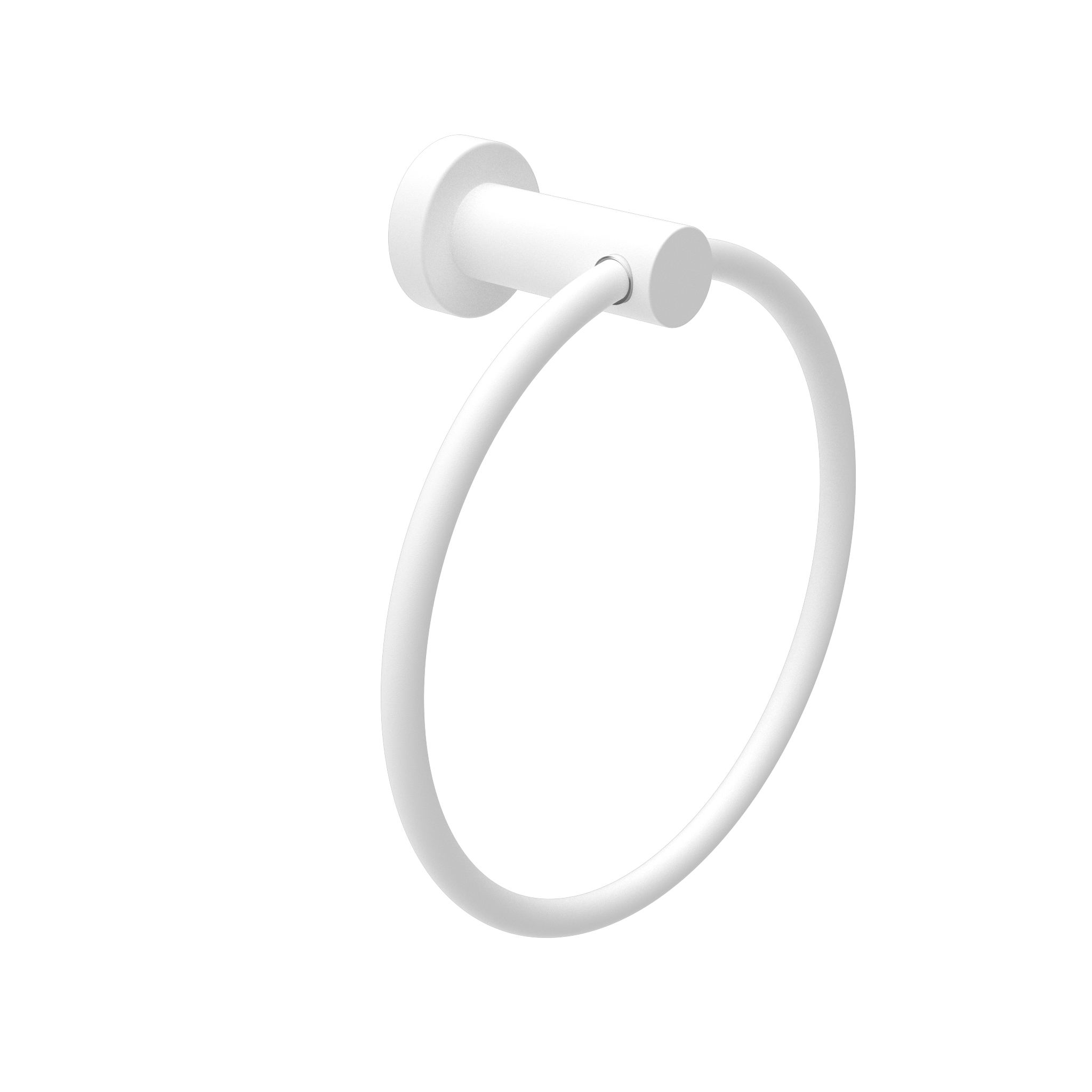 Mecca Hand Towel Ring Matte White