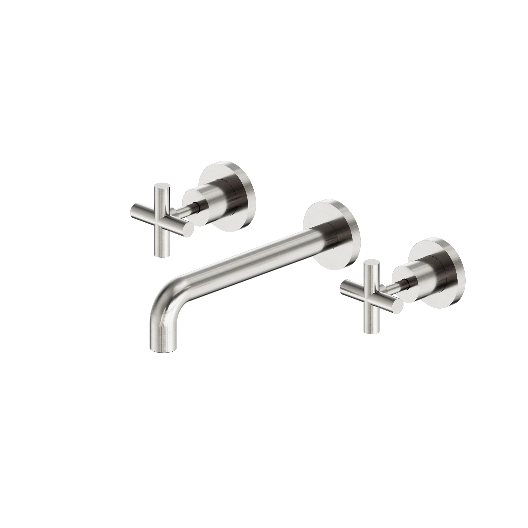 X Plus Wall Basin Set 215mm Brushed Nickel