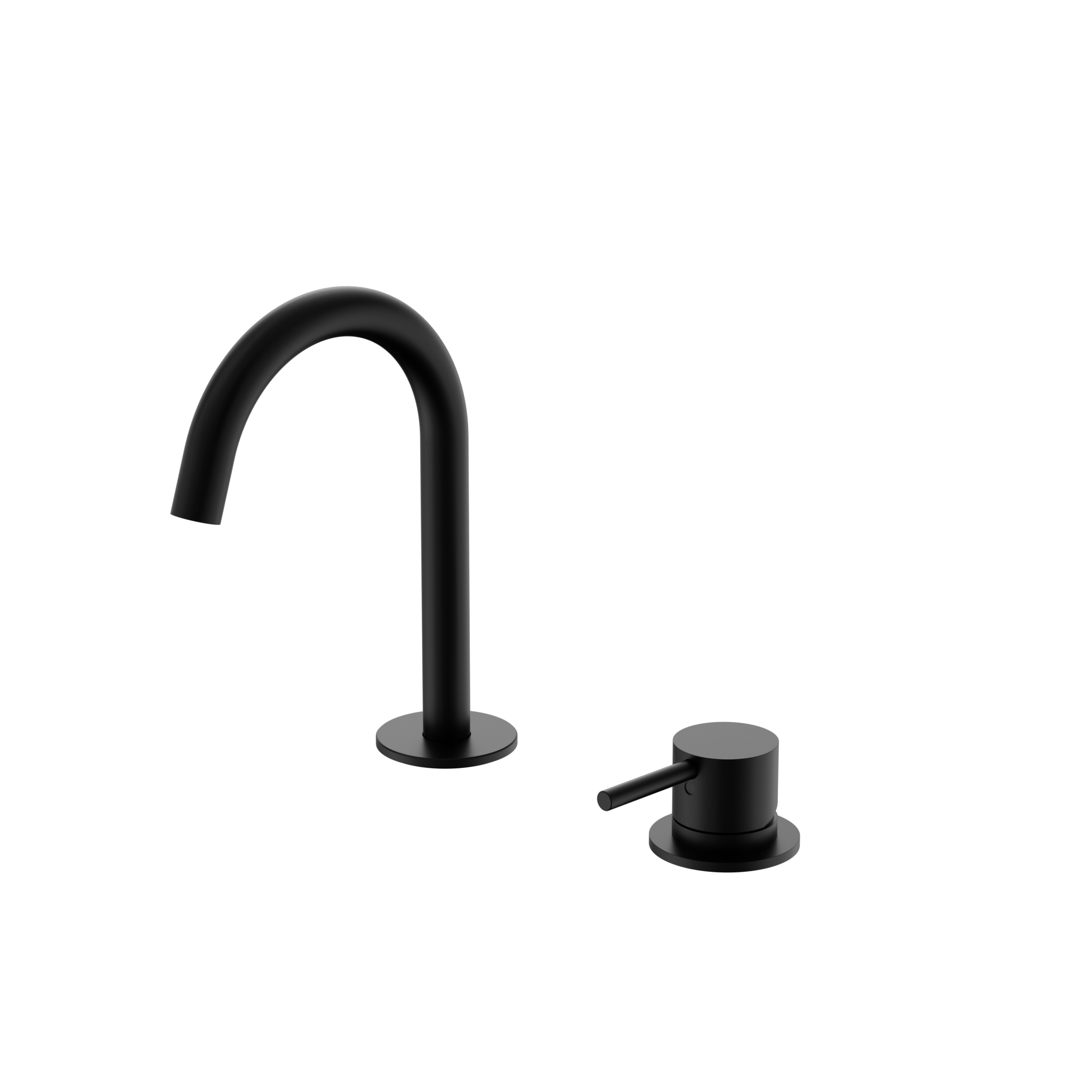 Mecca Hob Baisn Mixer Set Arc Spout Matte Black