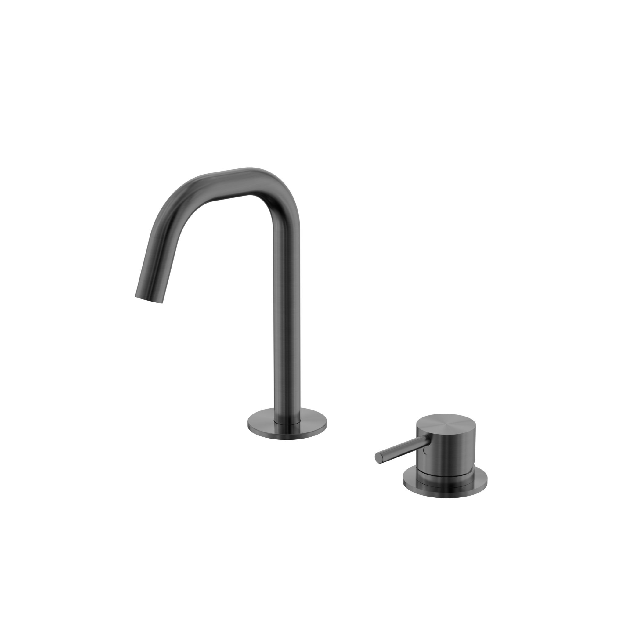 Mecca Hob Baisn Mixer Set Edge Spout Gun Metal