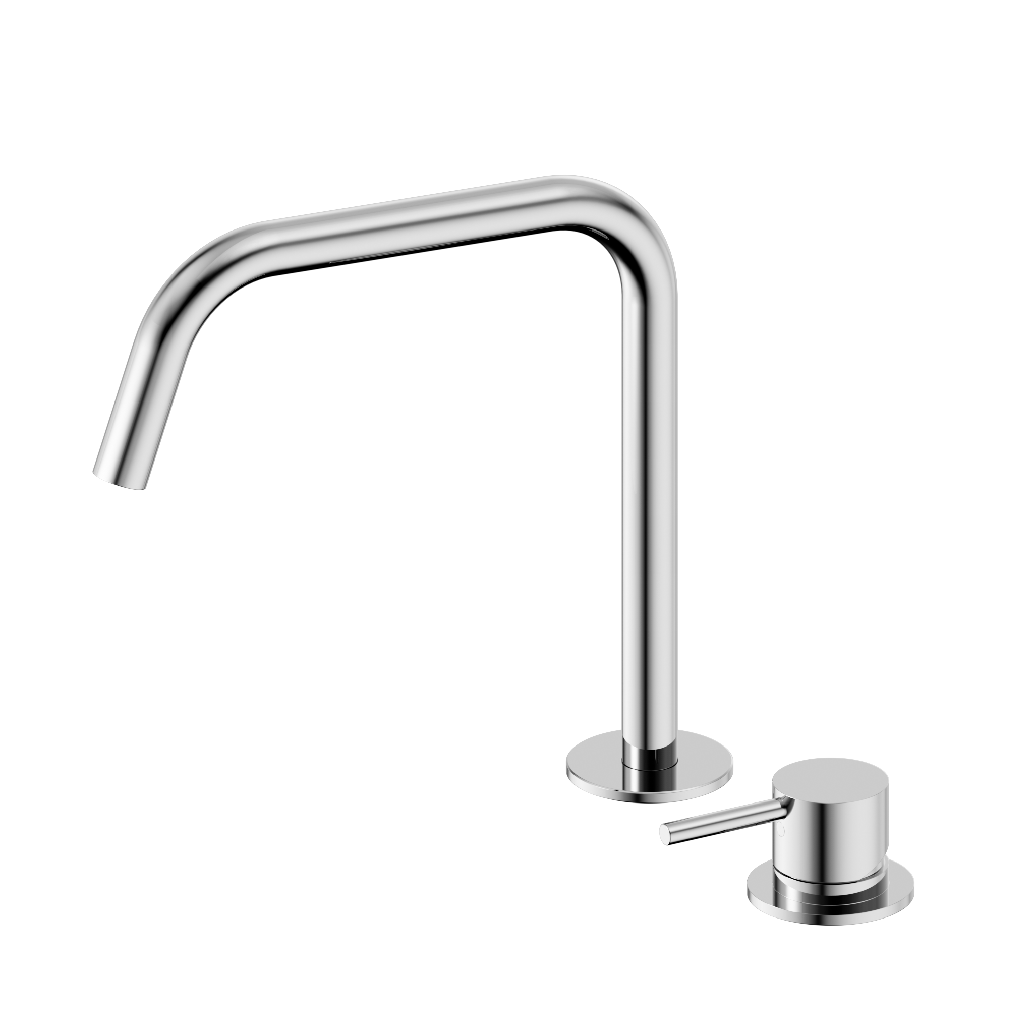 Mecca Hob Bath/Kitchen Mixer Set Edge Spout II Chrome