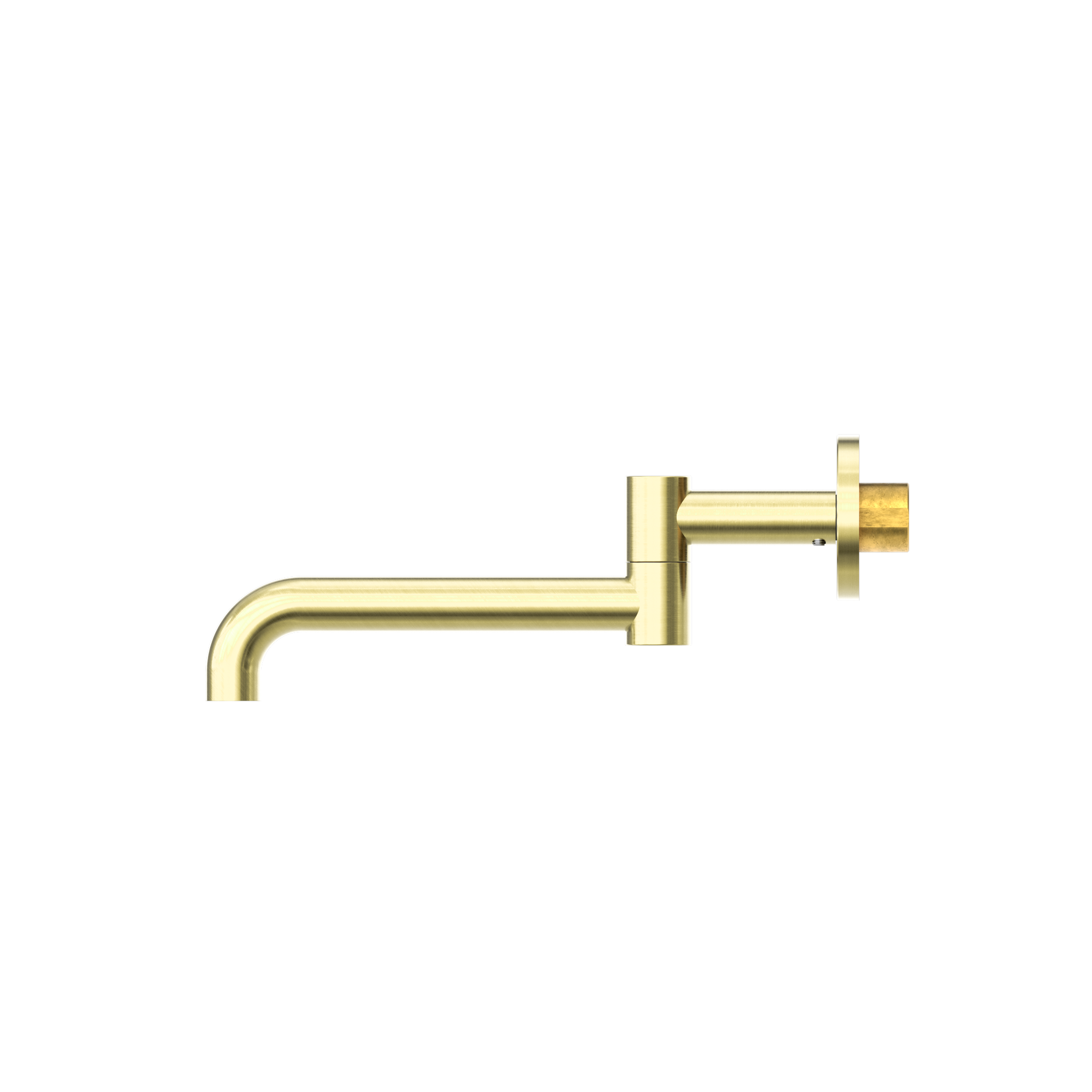 Mecca Wall Mounted Swivel Bath Spout Only 225mm Brushed Gold