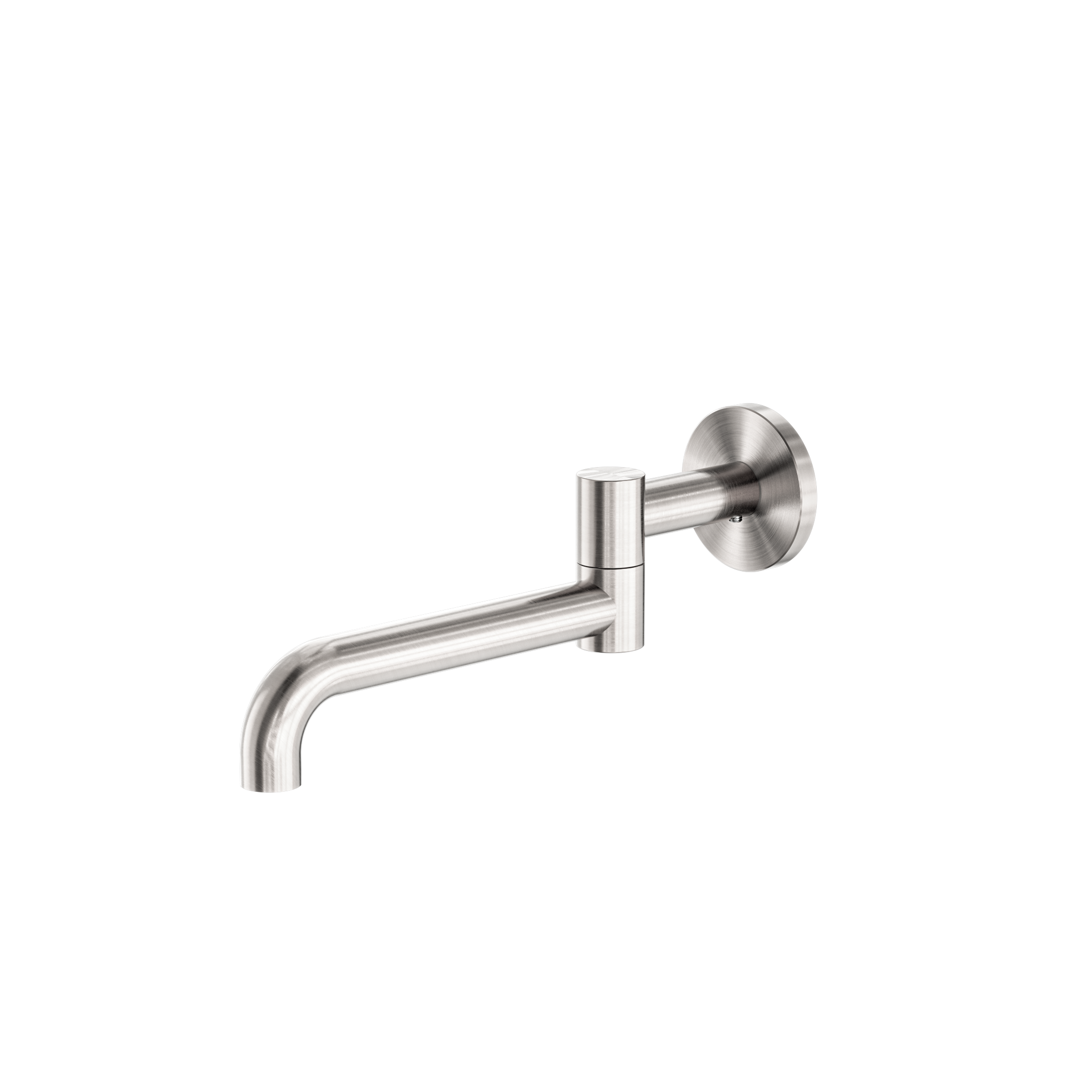 Mecca Wall Mounted Swivel Bath Spout Only 225mm Brushed Nickel