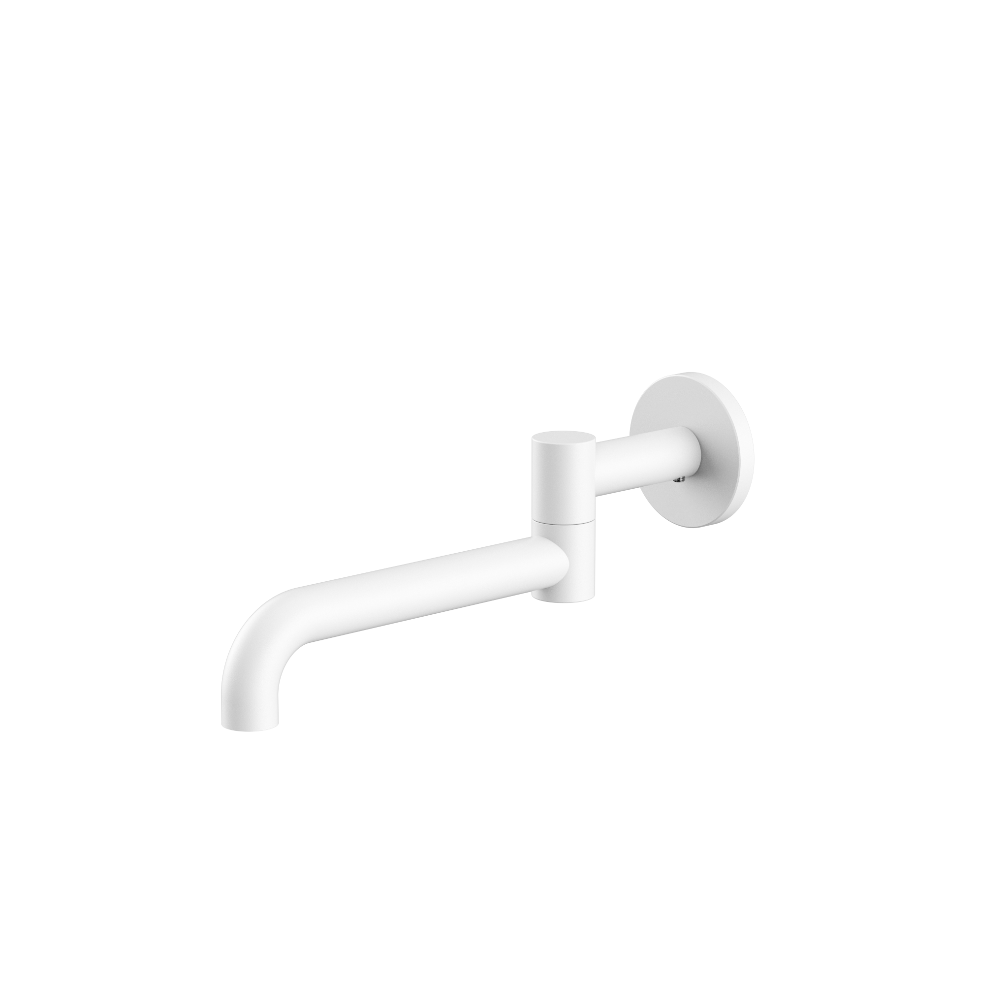 Mecca Wall Mounted Swivel Bath Spout Only 225mm Matte White