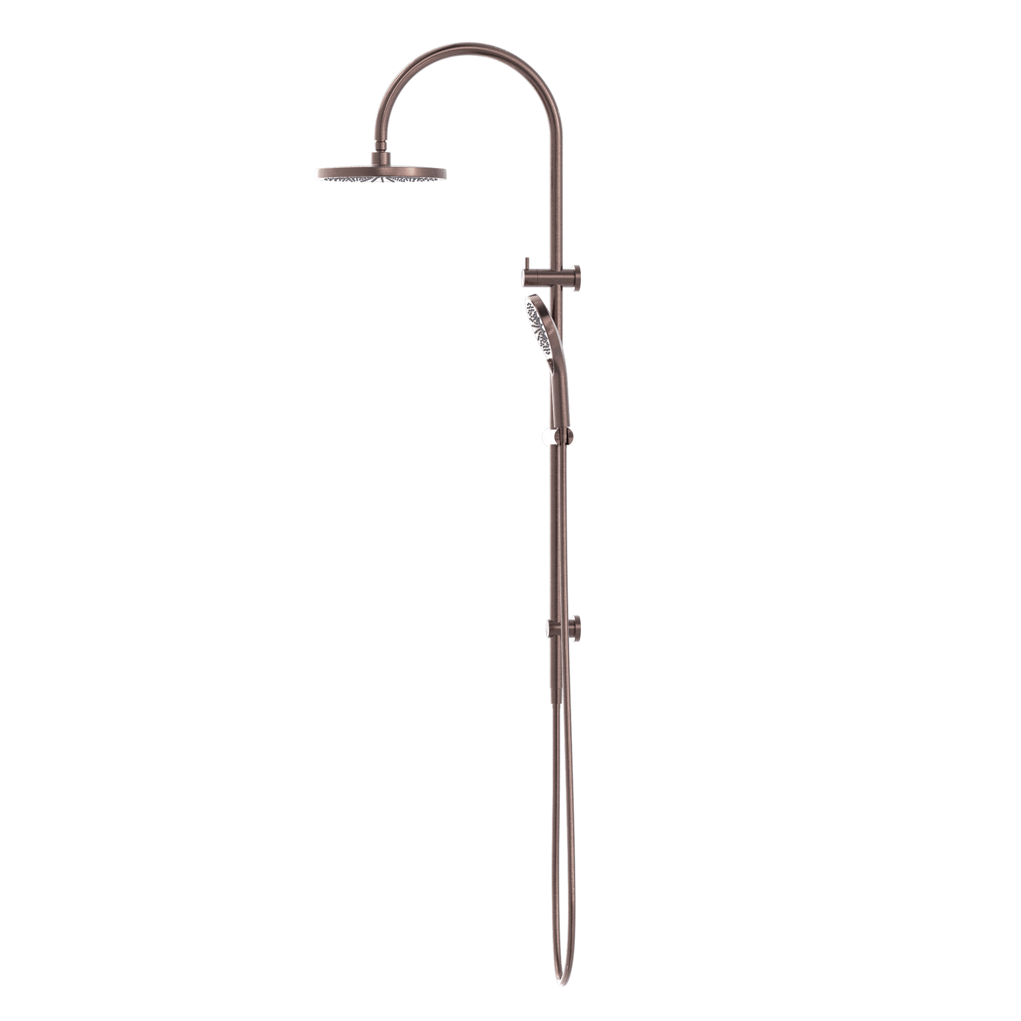 Mecca Twin Shower Brushed Bronze