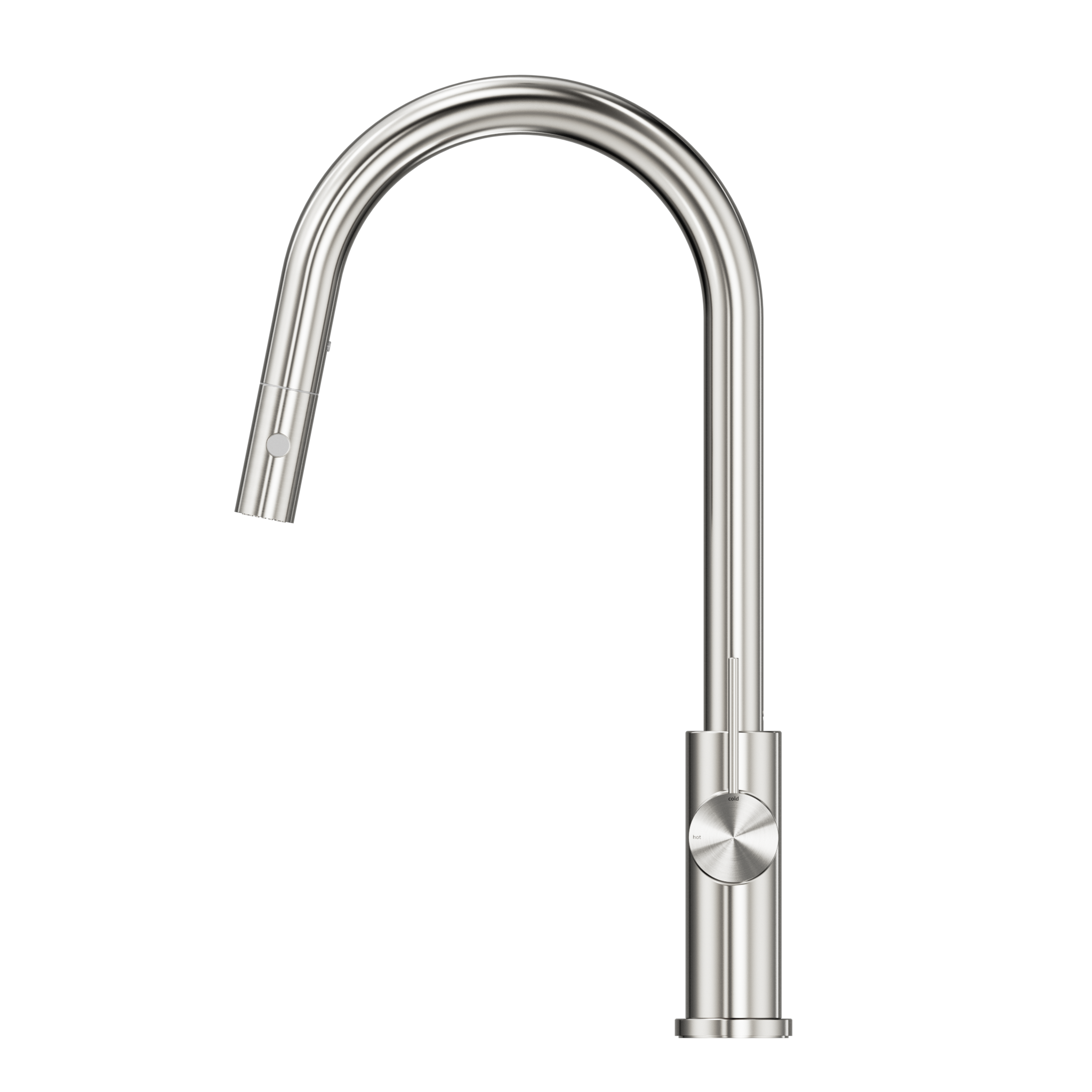 Mecca Pull Out Sink Mixer With Vegie Spray Function Brushed Nickel