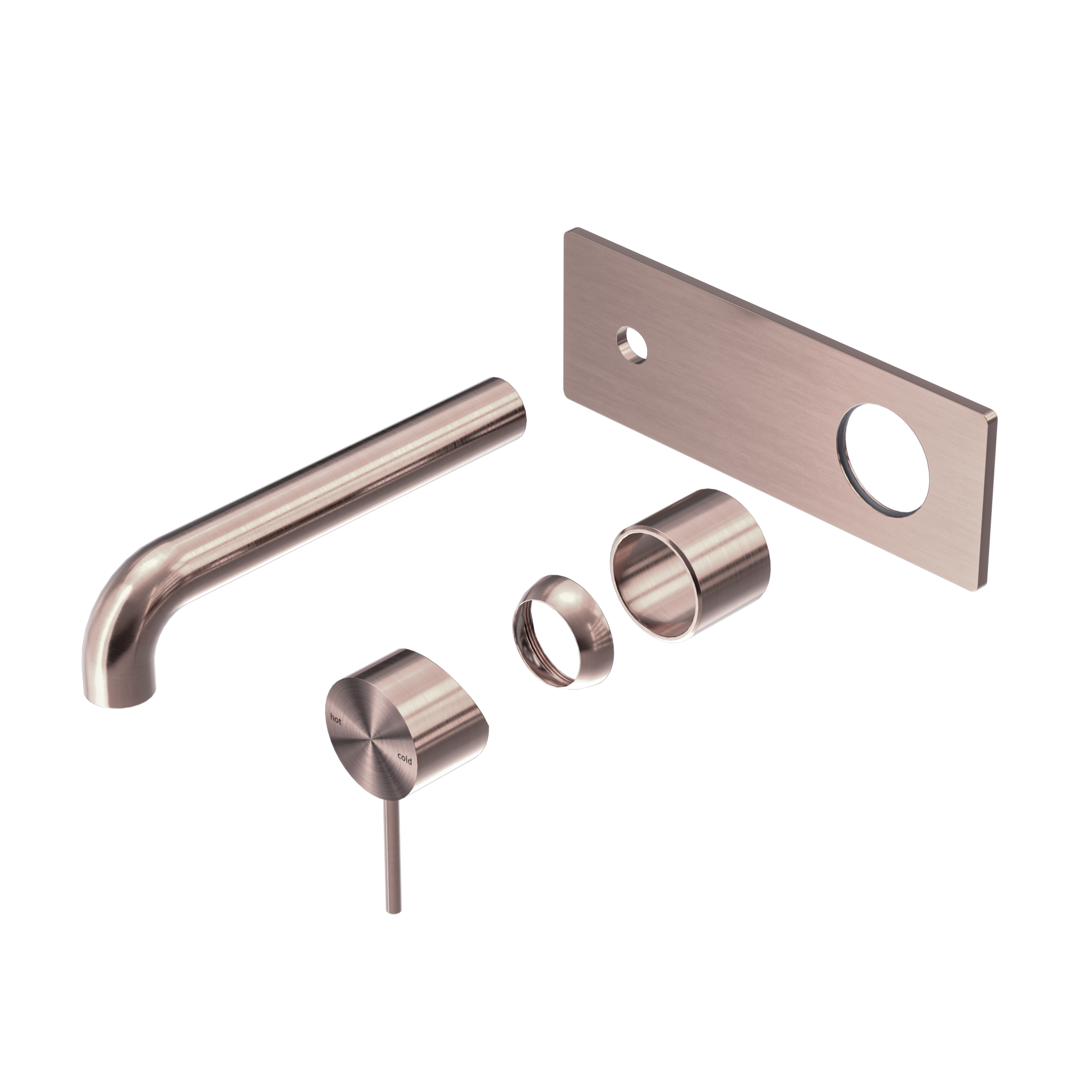 Mecca Wall Basin/Bath Mixer 230mm Trim Kits Only Brushed Bronze