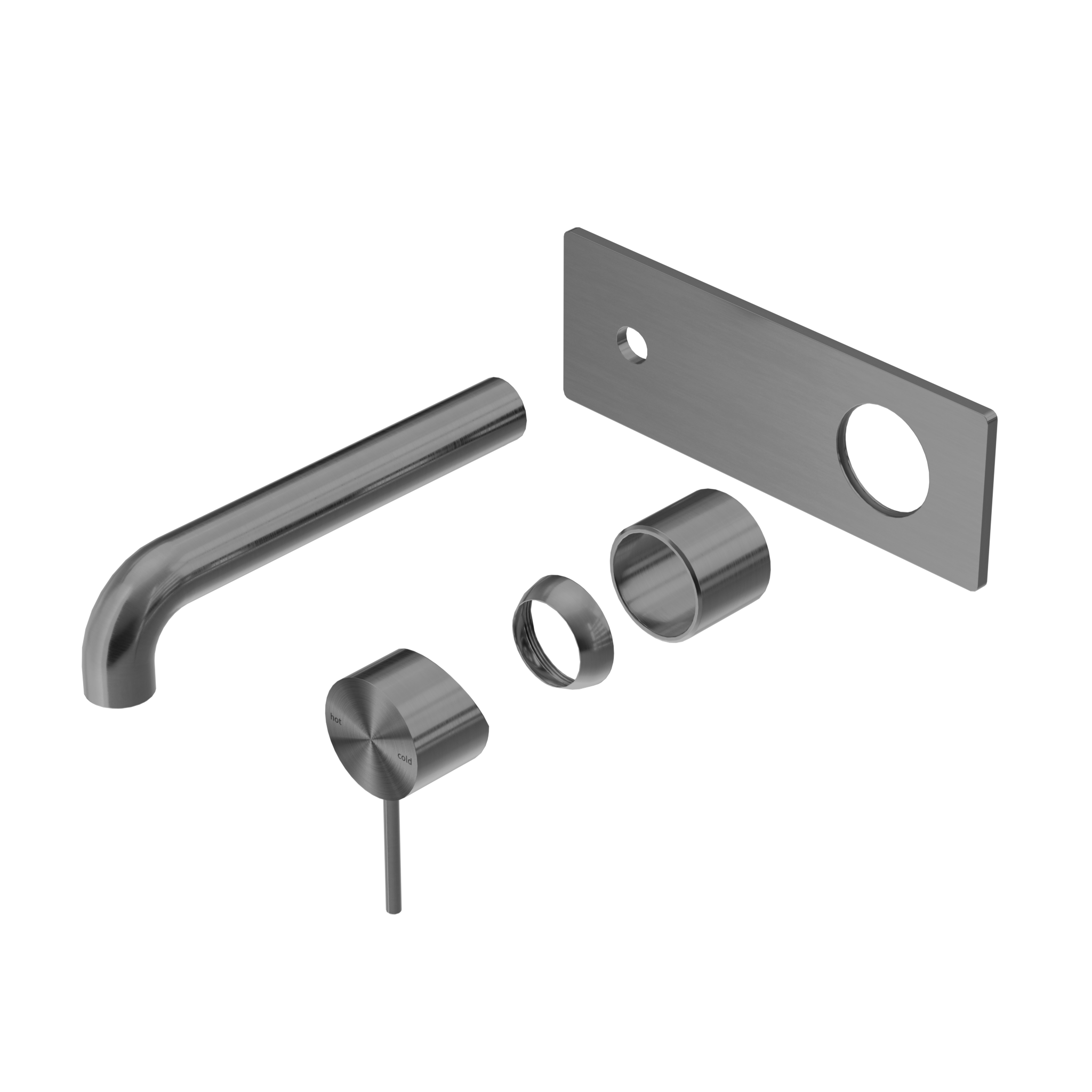 Mecca Wall Basin/Bath Mixer 230mm Trim Kits Only Gun Metal