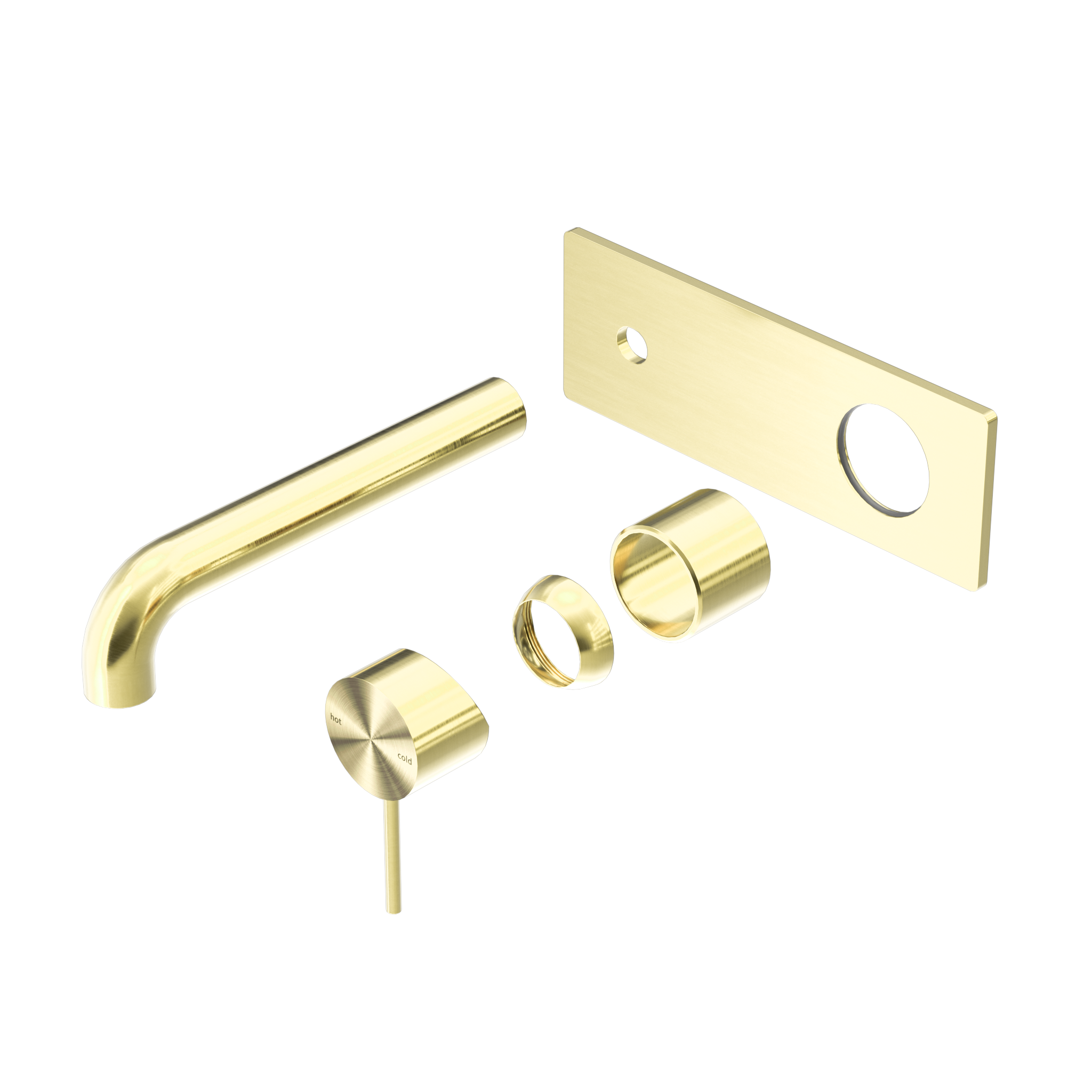 Mecca Wall Basin/Bath Mixer 260mm Trim Kits Only Brushed Gold
