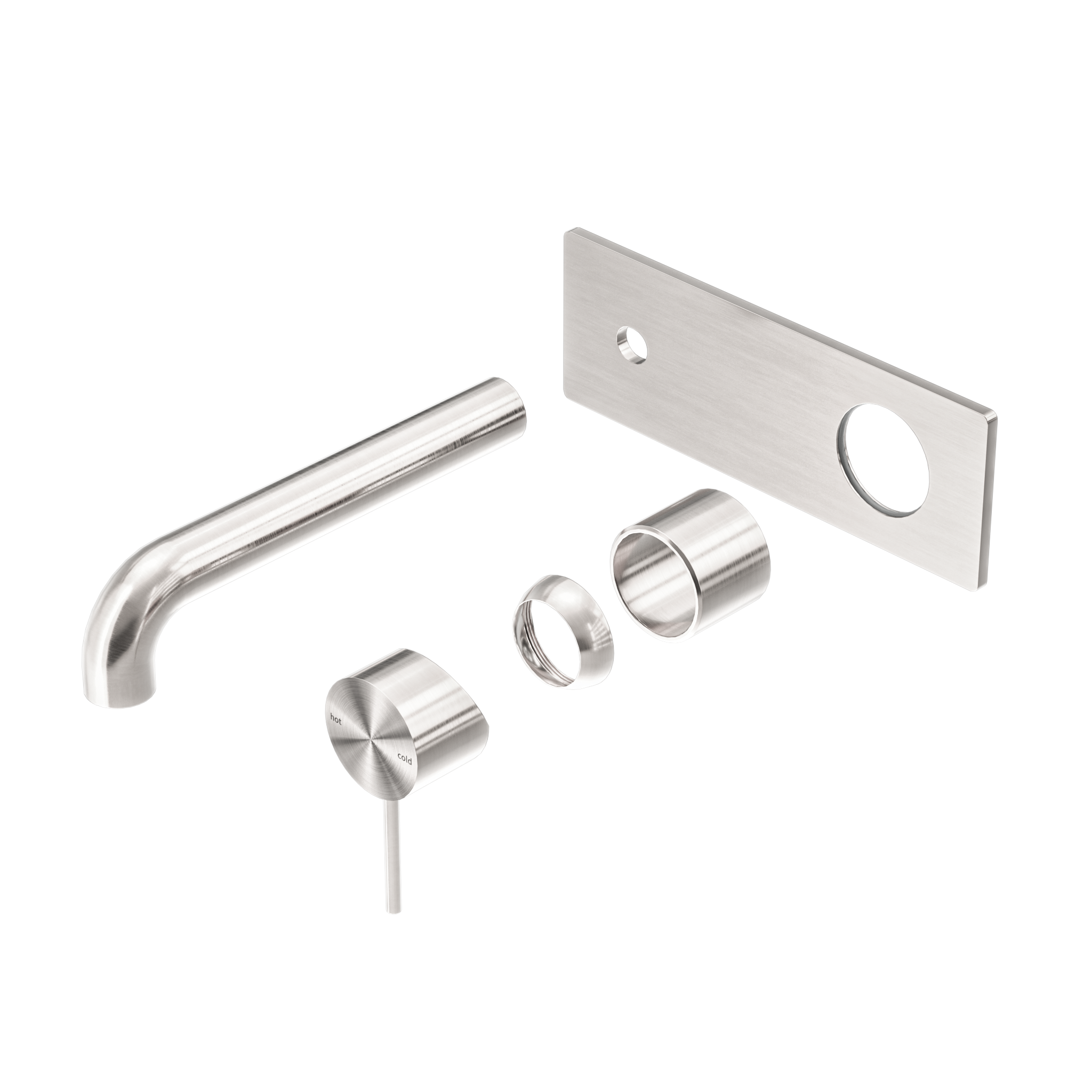 Mecca Wall Basin/Bath Mixer 260mm Trim Kits Only Brushed Nickel