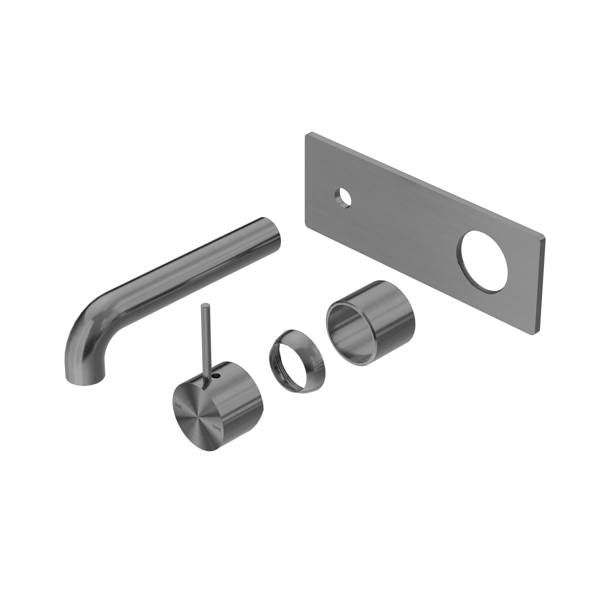Mecca Wall Basin/Bath Mixer Handle Up 120mm Trim Kits Only Gun Metal