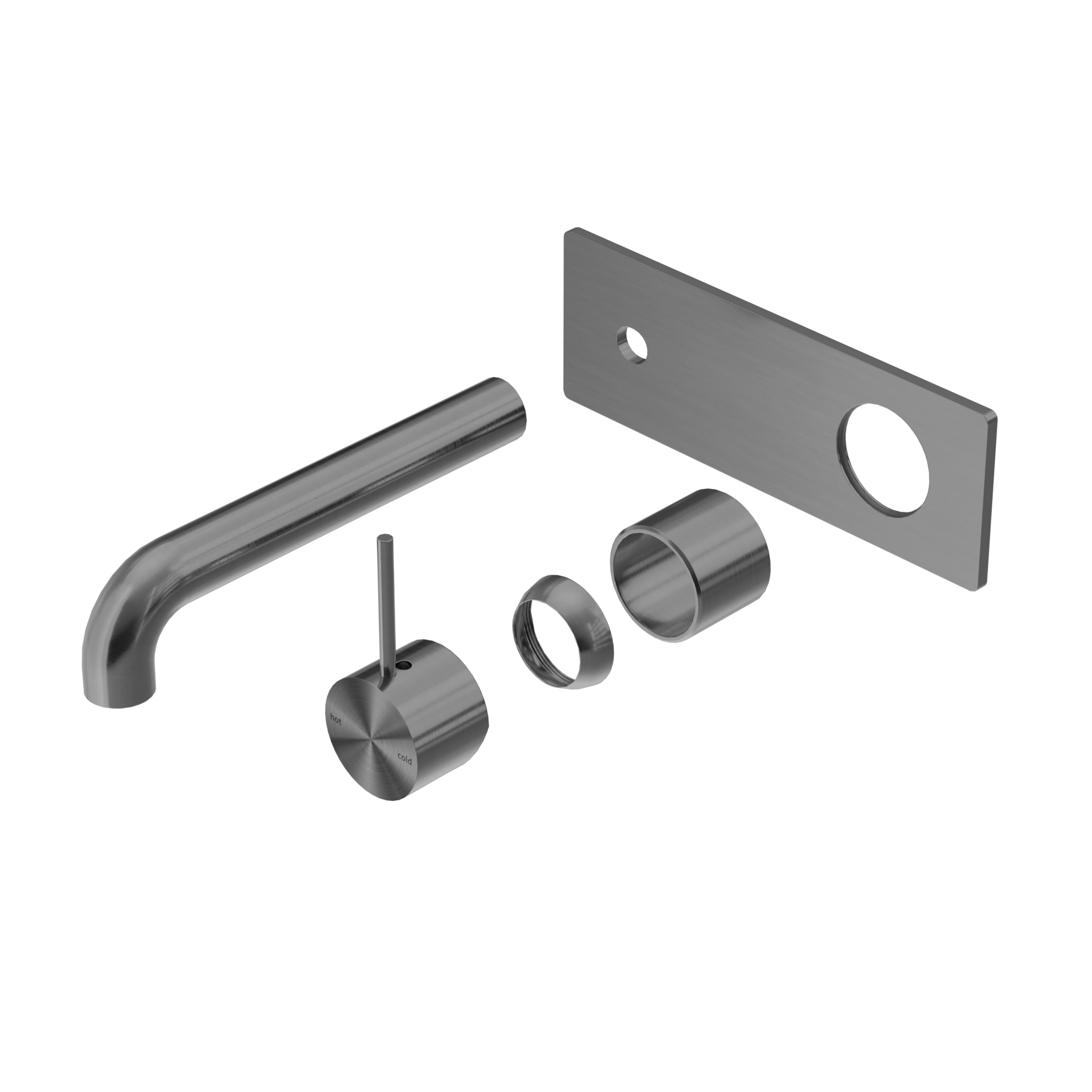Mecca Wall Basin/Bath Mixer Handle Up 260mm Trim Kits Only Gun Metal