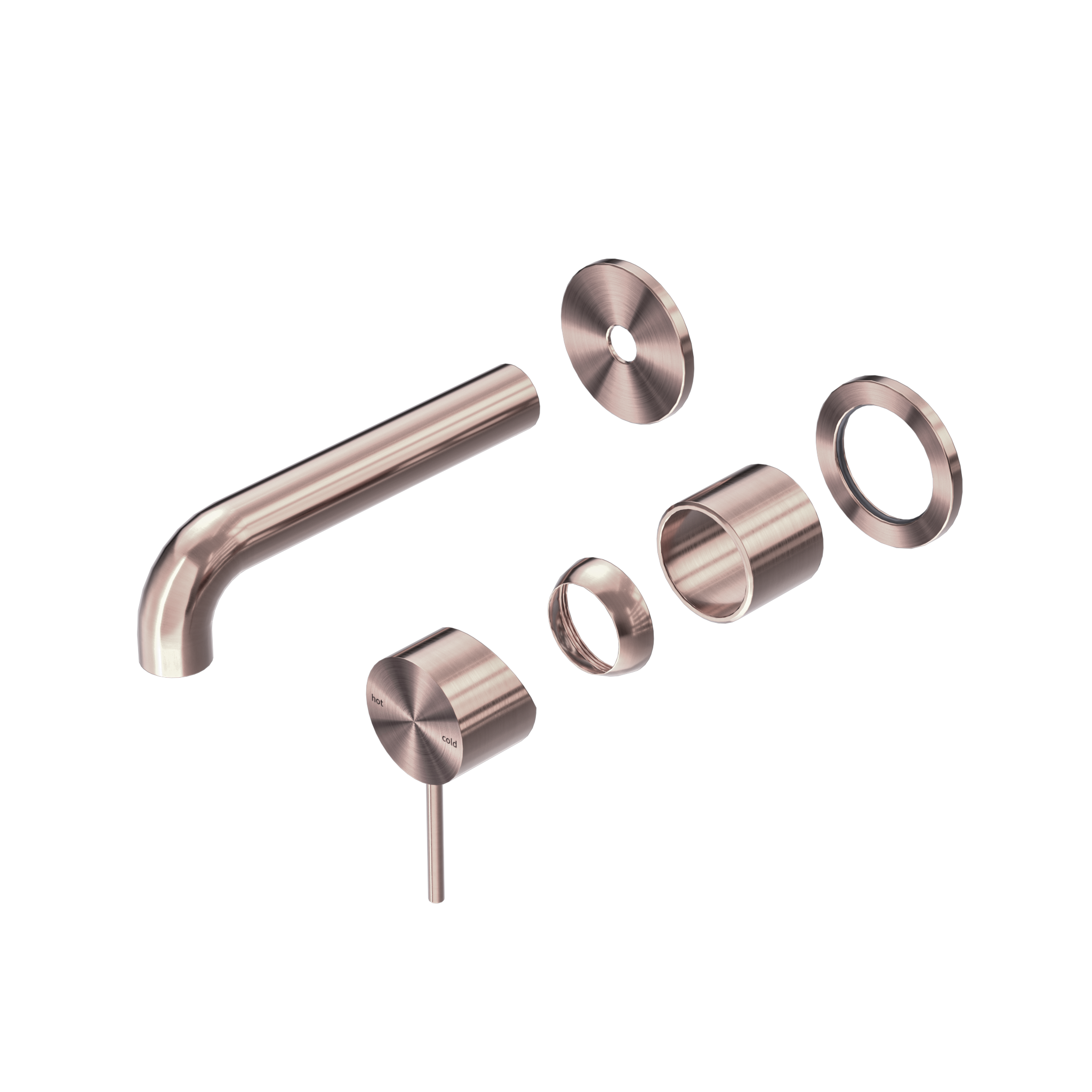 Mecca Wall Basin/Bath Mixer Separate Back Plate 120mm Trim Kits Only Brushed Bronze