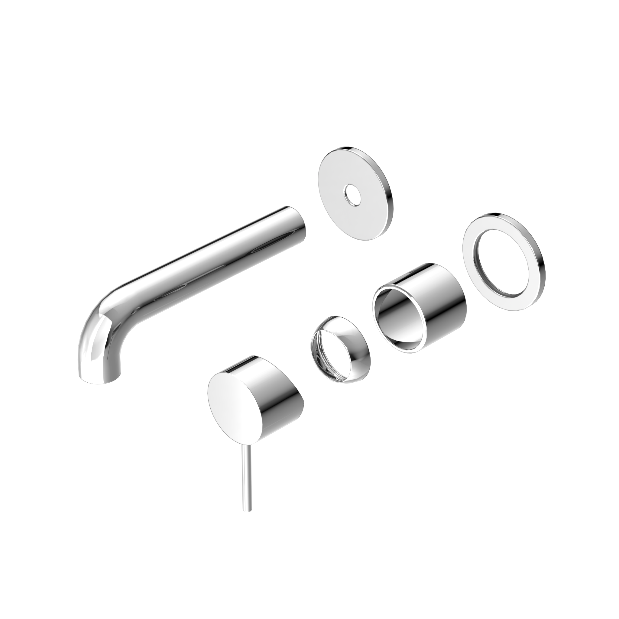 Mecca Wall Basin/Bath Mixer Separate Back Plate 160mm Trim Kits Only Chrome