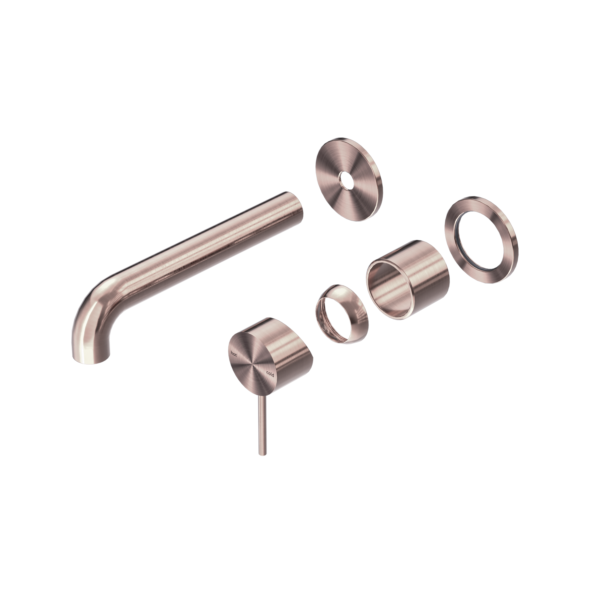 Mecca Wall Basin/Bath Mixer Separate Back Plate 185mm Trim Kits Only Brushed Bronze