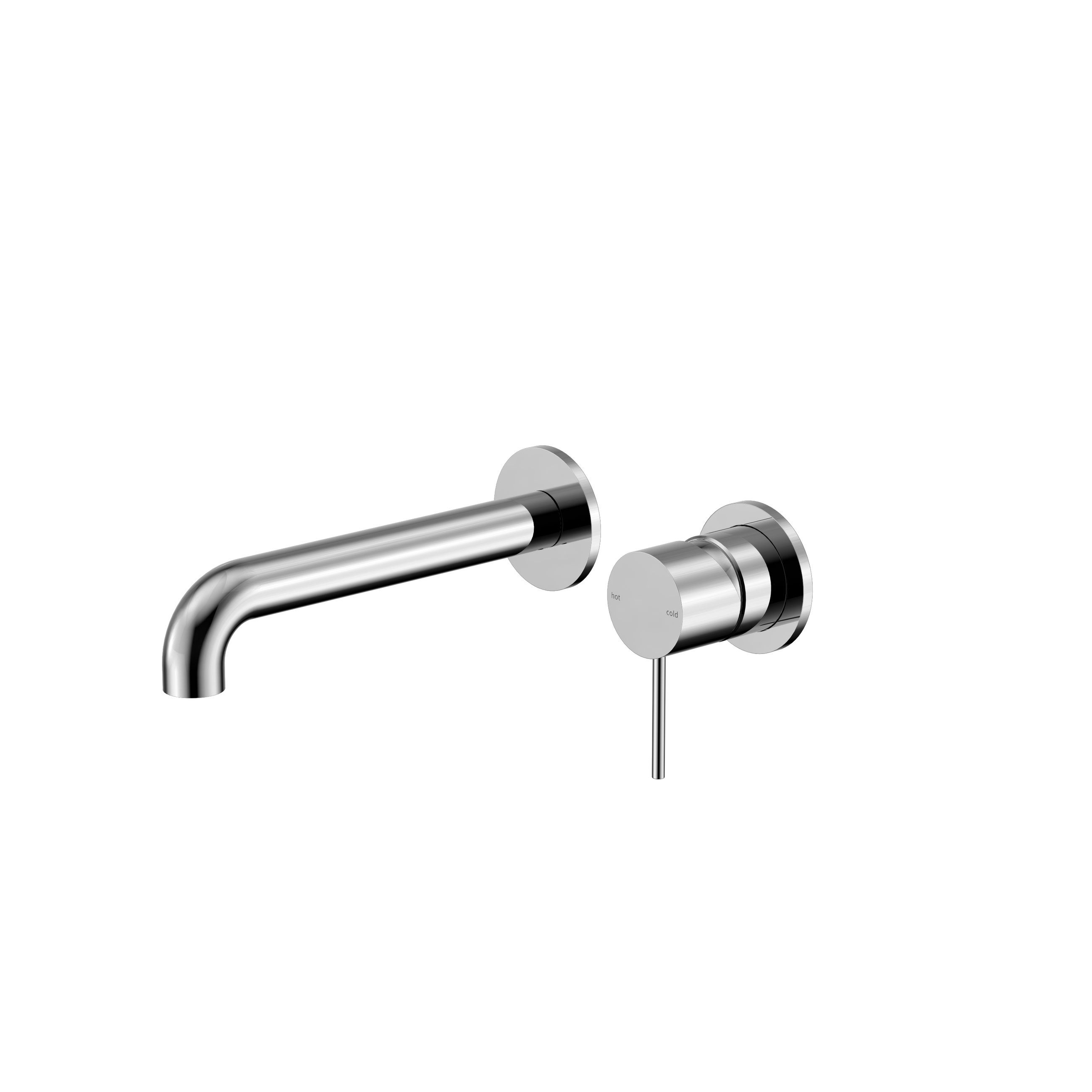 Mecca Wall Basin/Bath Mixer Separate Back Plate 260mm Chrome