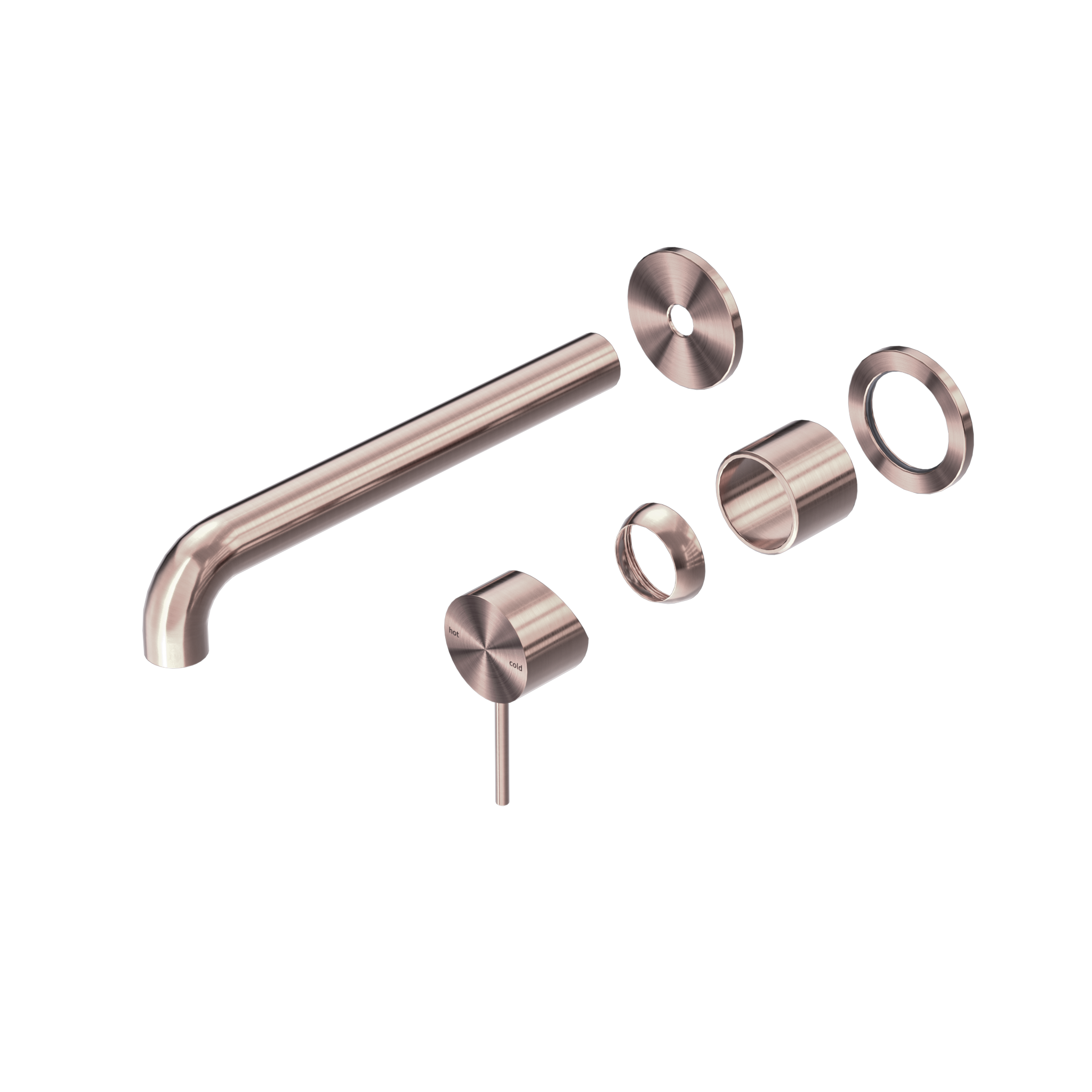 Mecca Wall Basin/Bath Mixer Separate Back Plate 260mm Trim Kits Only Brushed Bronze