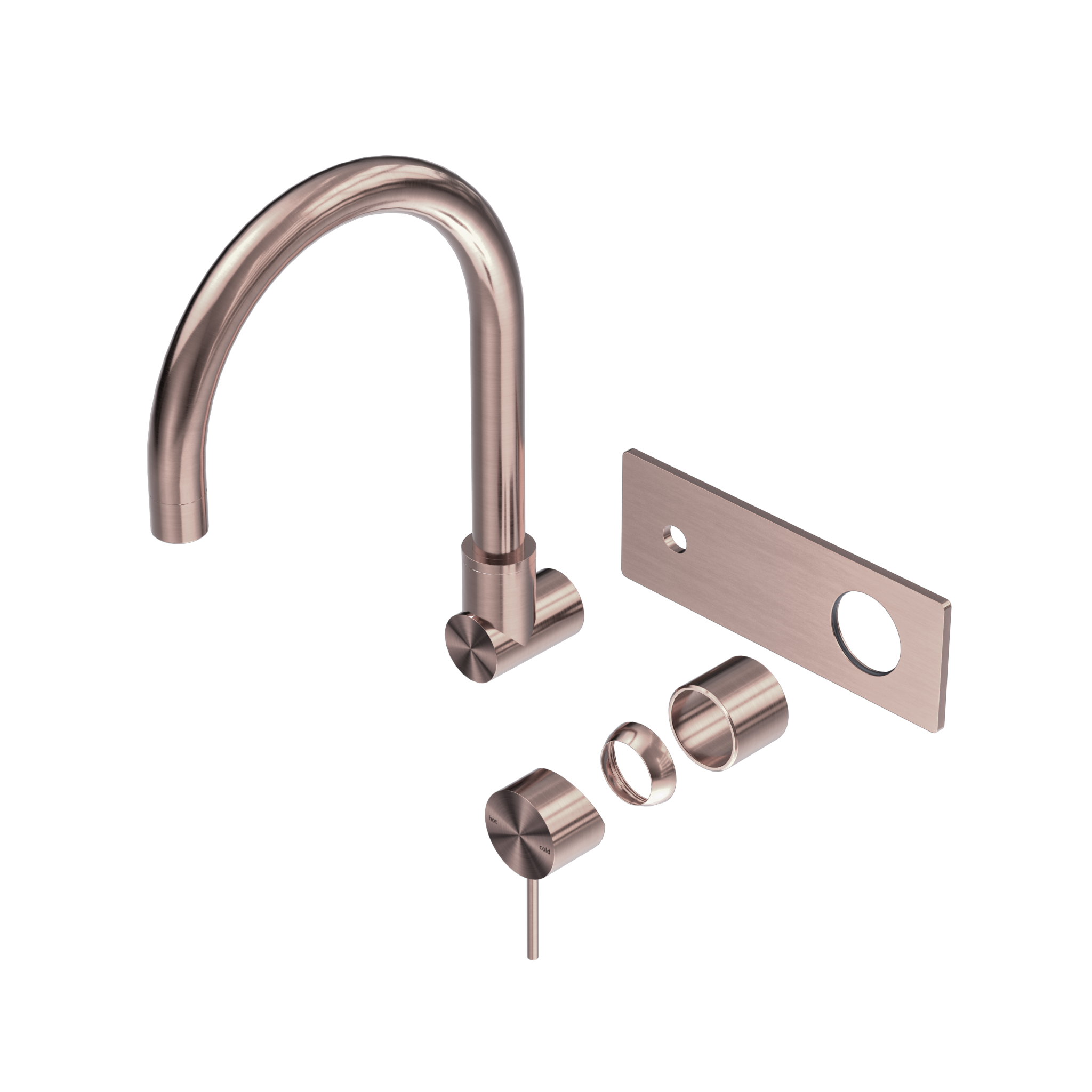 Mecca Wall Basin/Bath Mixer Swivel Spout Trim Kits Only Brushed Bronze