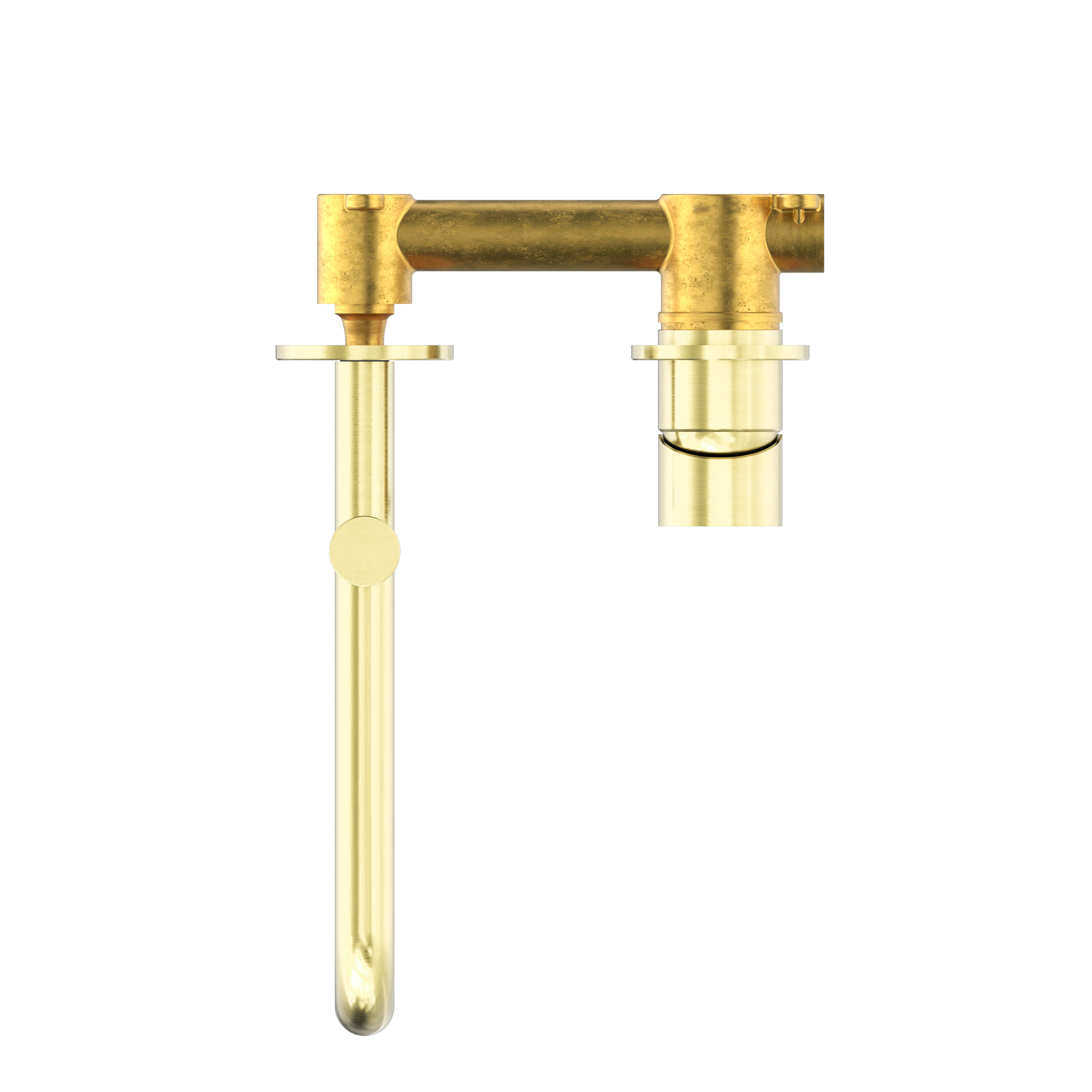 Mecca Wall Basin/Bath Mixer Swivel Spout 225mm Brushed Gold